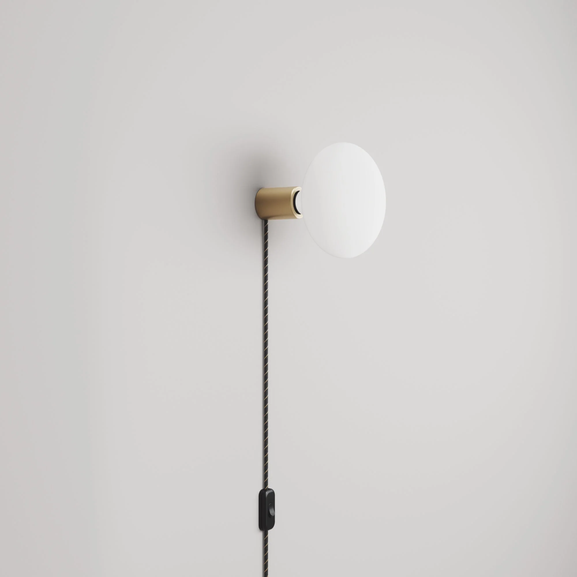 Lampada con spina con finitura metallica e lampadina LED Ellipse effetto porcellana - Bronzo satinato - Image 3