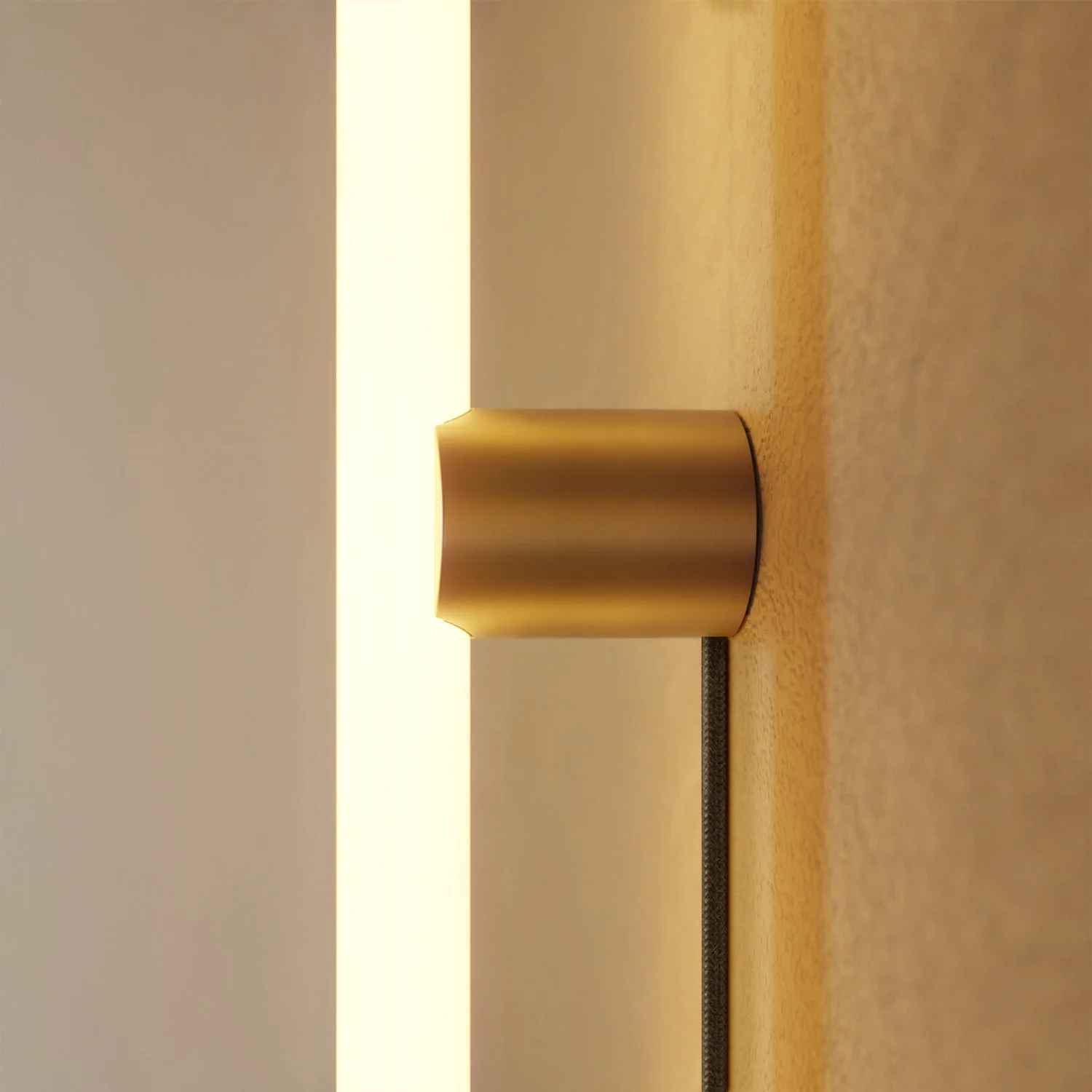 Lampada con spina con finitura metallica e lampadina LED lineare S14d - Bronzo satinato - Image 3