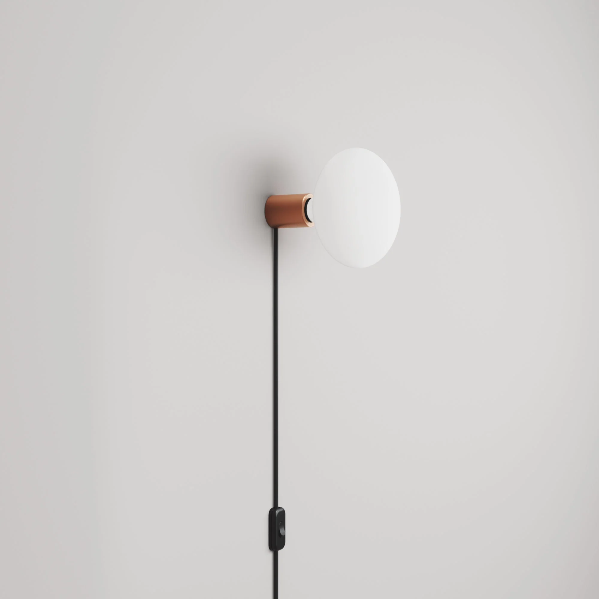 Lampada con spina UK con finitura metallica e lampadina LED Ellipse effetto porcellana - Rame satinato - Image 3