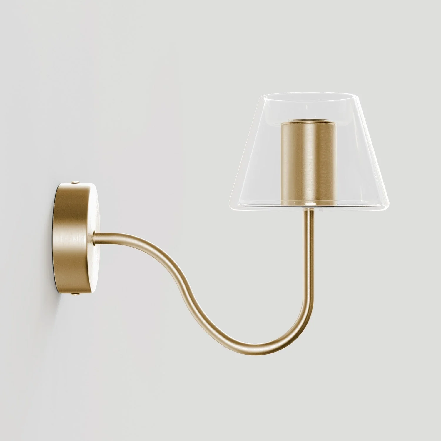 Lampada da parete Fermaluce G07 con estensione a S - Bronzo Satinato - Image 4