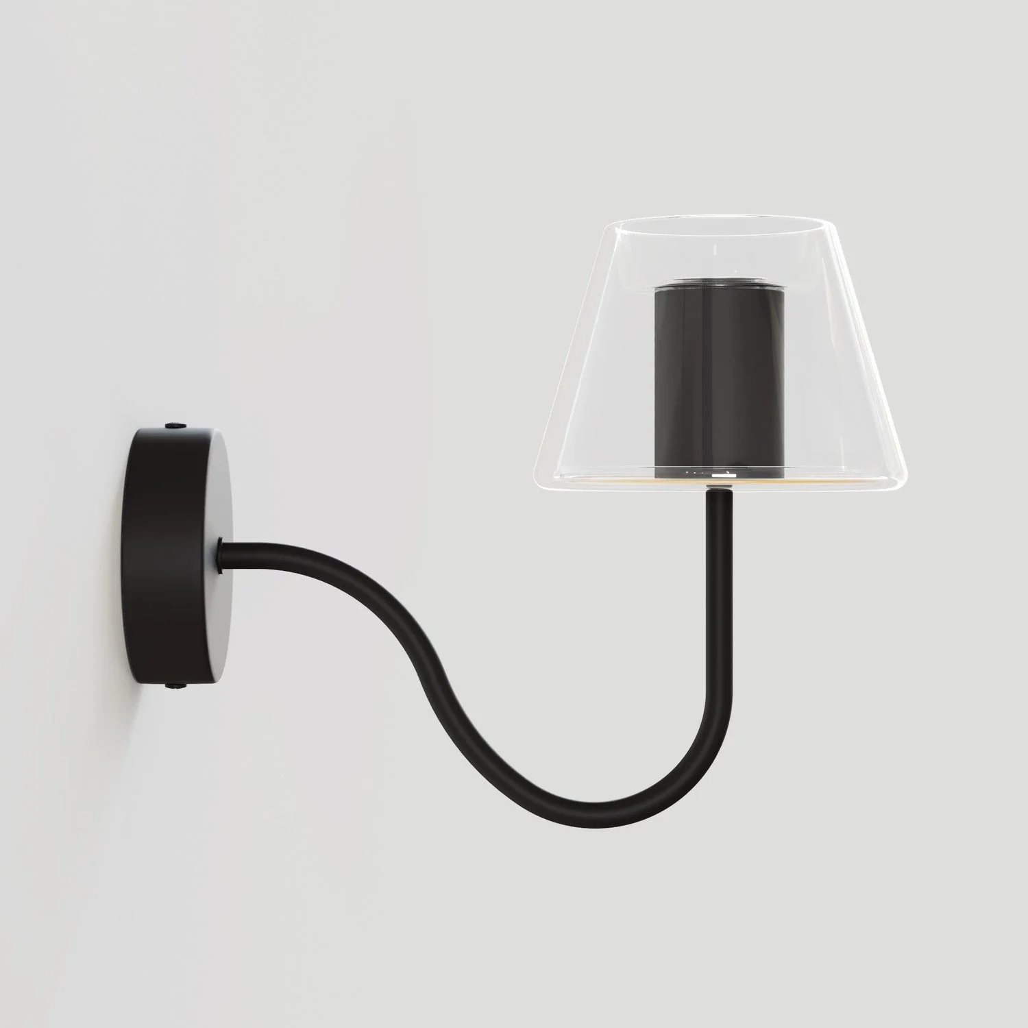 Lampada da parete Fermaluce G07 con estensione a S - Nero - Image 4