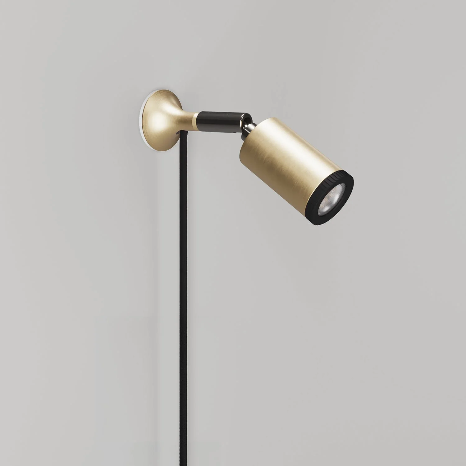 Lampada da parete MAG-Y con snodo, luce spot e spina UK - Bronzo satinato - Image 5