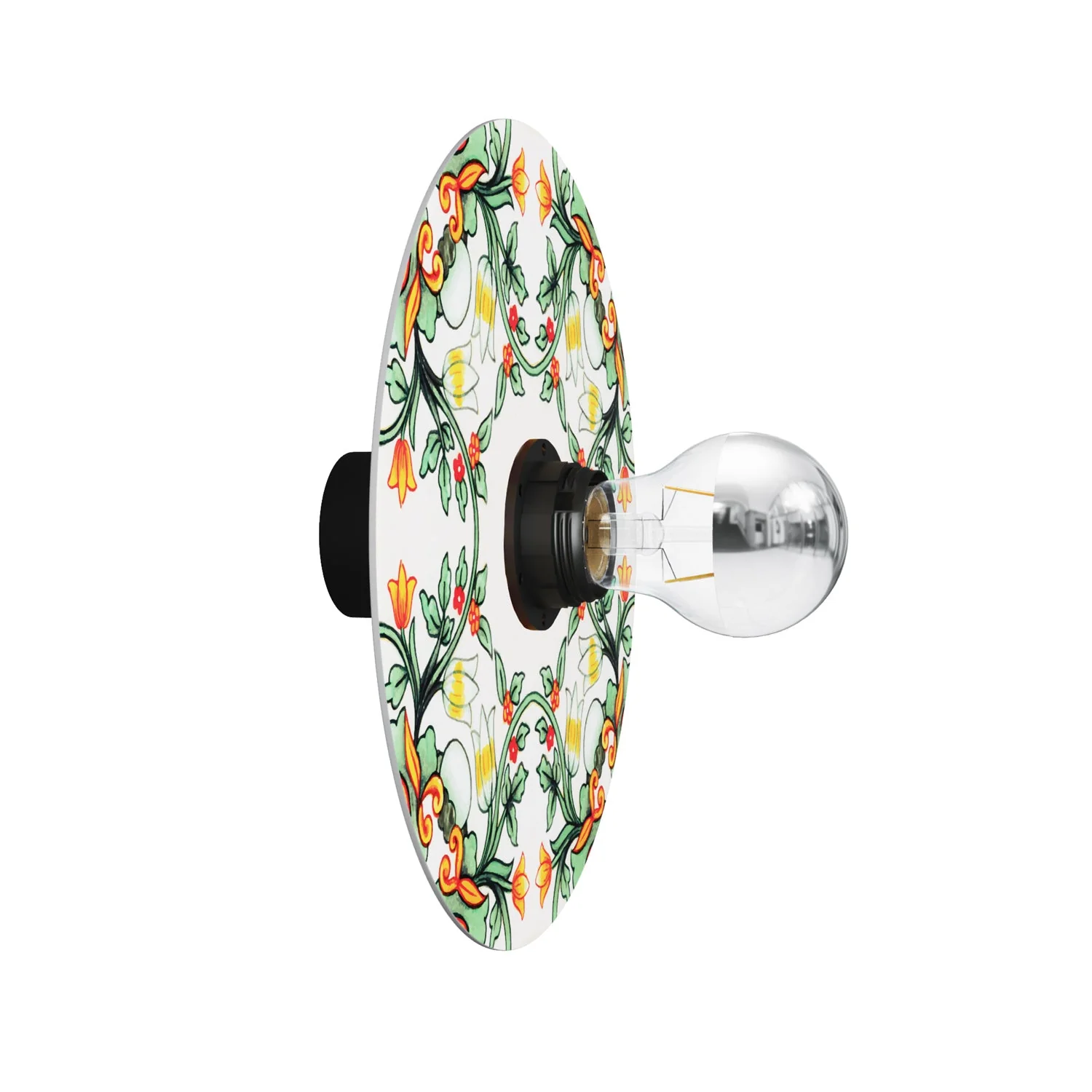 Lampada da parete o soffitto Nera con paralume a effetto maiolica - Waterproof IP44 - IO