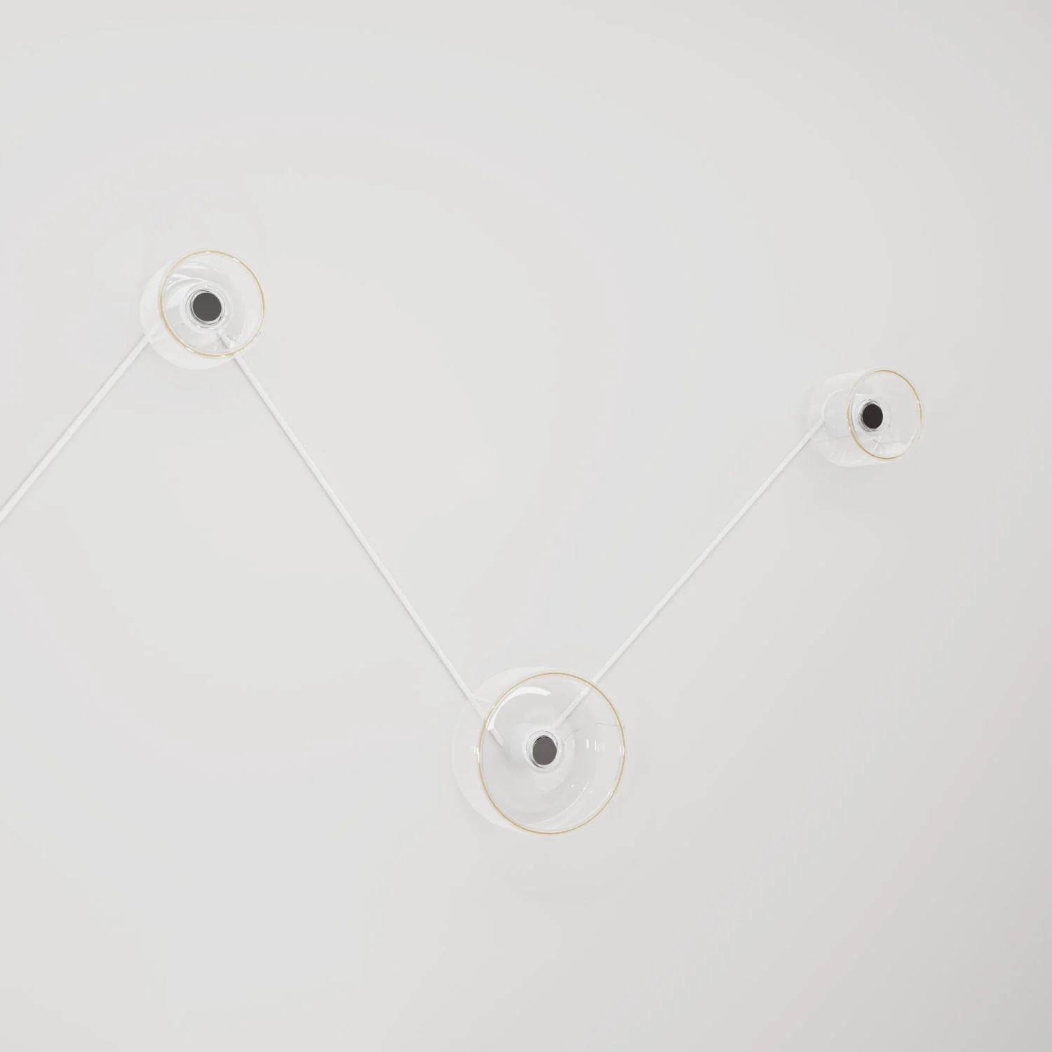 Lampada da parete Spostaluce con 3 lampadine Ghost e cavo bianco - Image 3