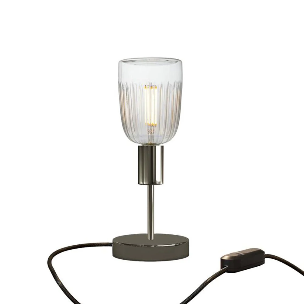 Lampada da tavolo Alzaluce Tiche in metallo e spina UK - Nero perla - Image 5
