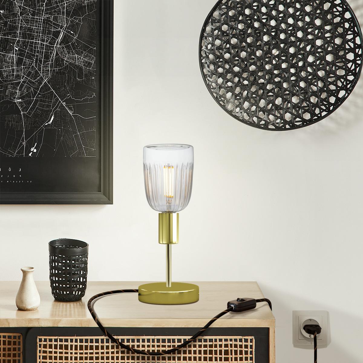 Lampada da tavolo Alzaluce Tiche in metallo - Ottone - Image 2