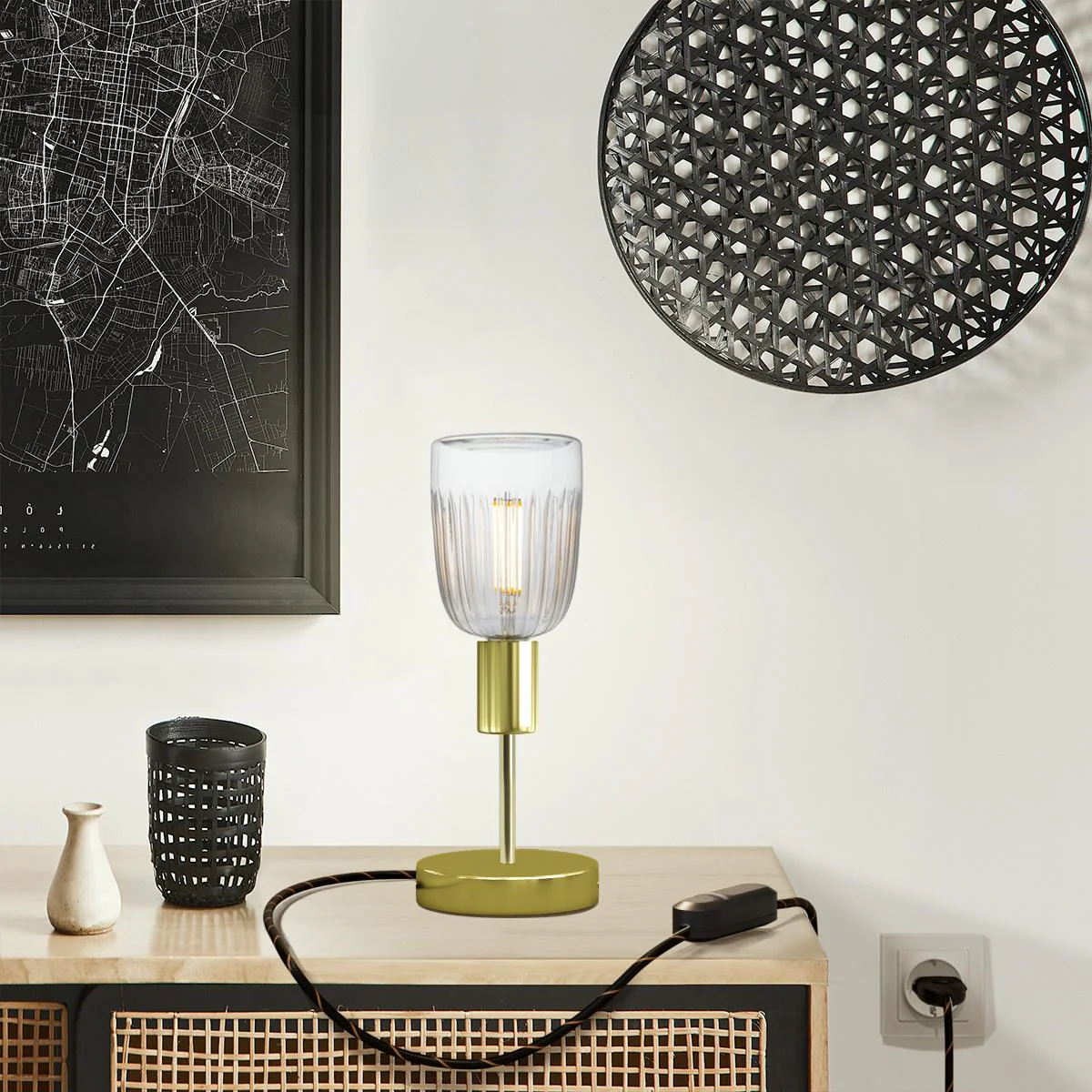 Lampada da tavolo Alzaluce Tiche in metallo - Ottone - Image 6