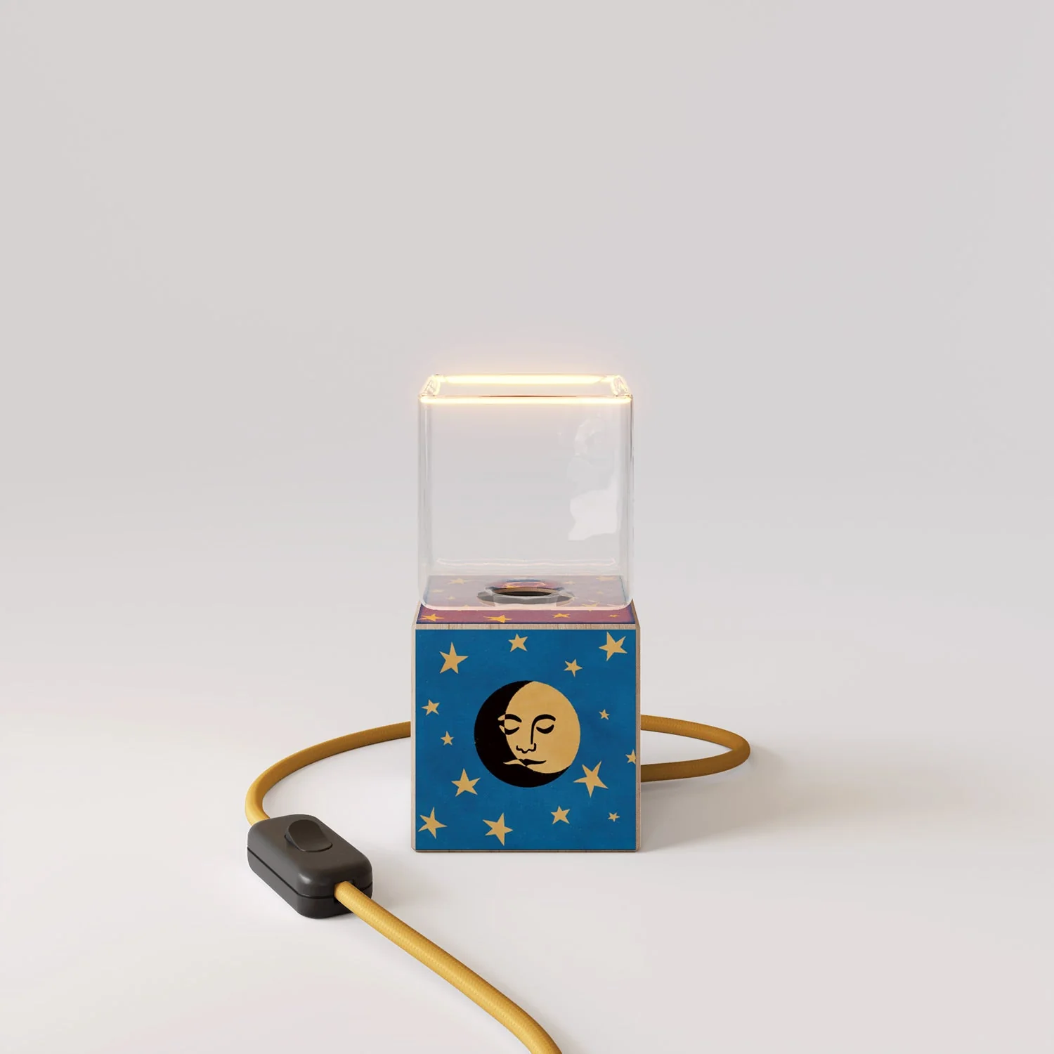 Lampada da tavolo Cubetto "La luna" con spina inglese e lampadina Ghost - Santomanifesto - Image 5