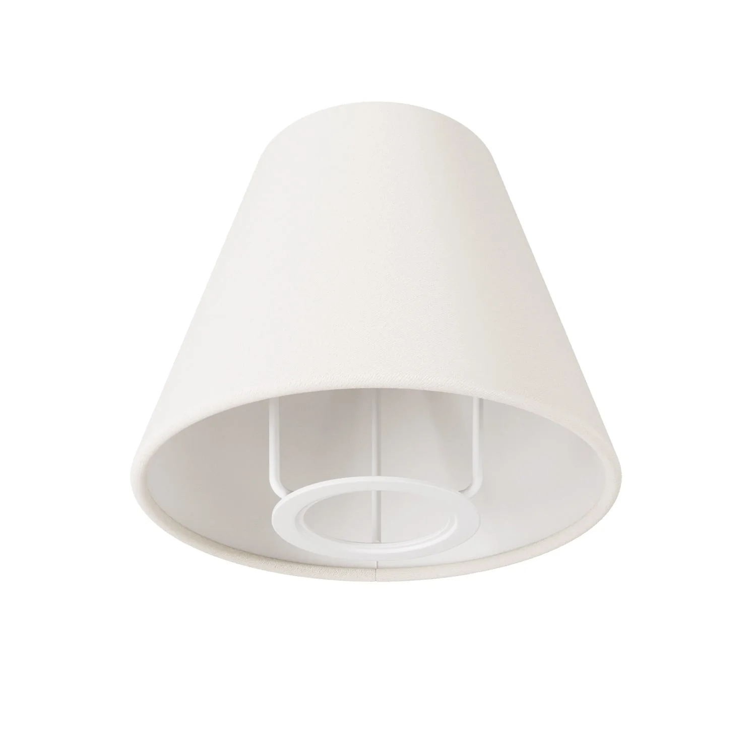 Lampada da tavolo MAG-Y con base metallica tonda, paralume e spina UK - Bianco opaco - Image 4