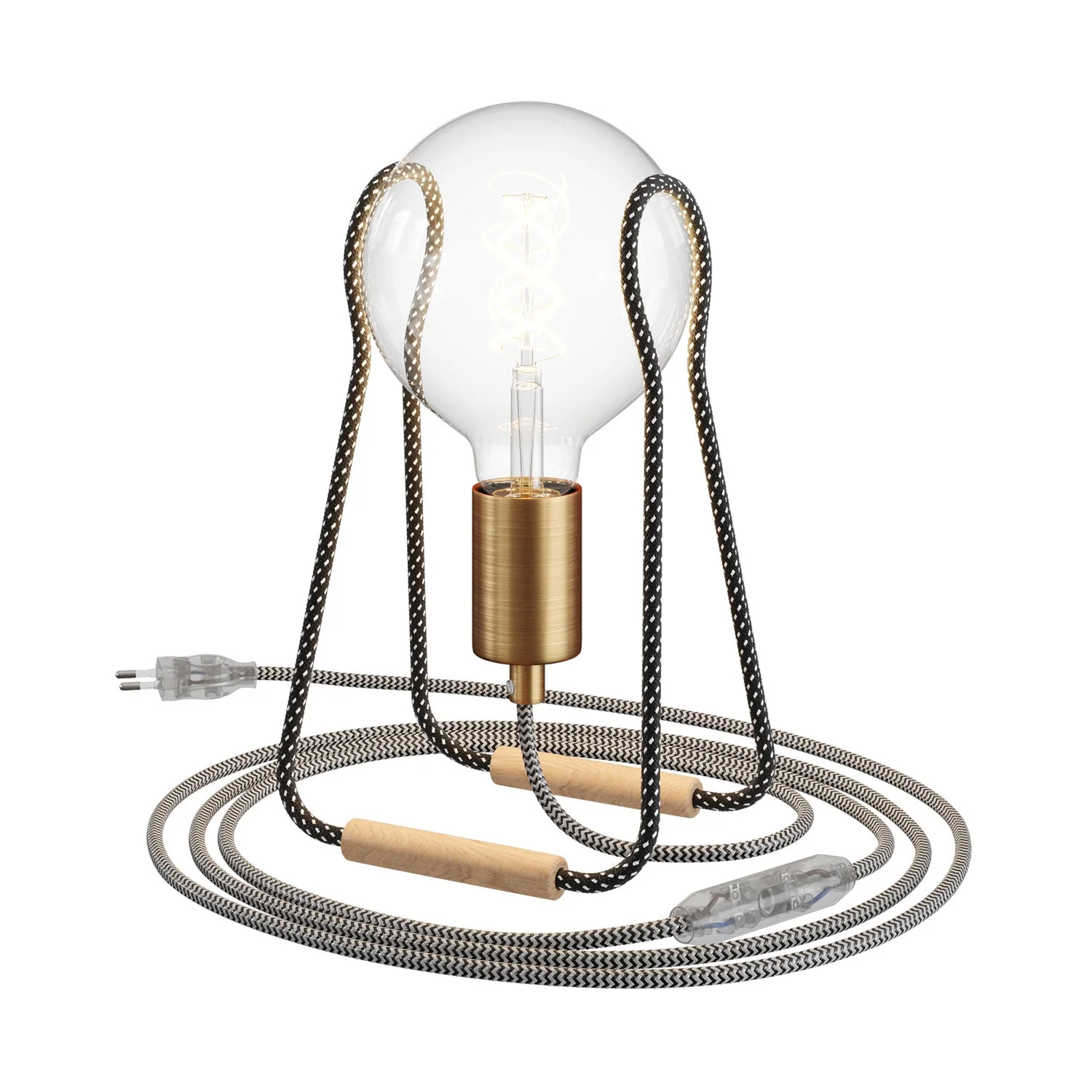 Lampada da tavolo Taché Metal - Nero e Bianco