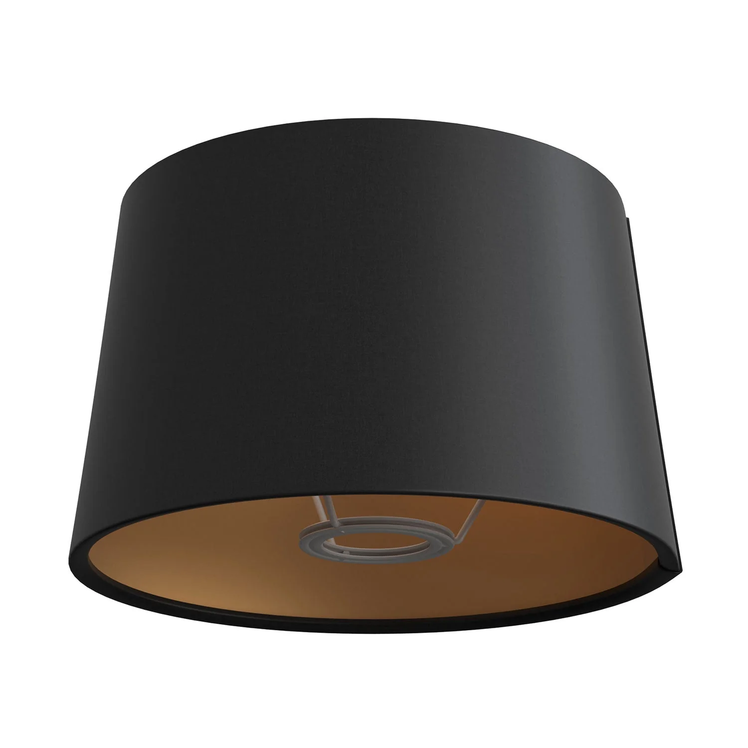 Lampada da terra MAG-Y con base metallica tonda, paralume Athena e spina UK - Nero - Image 4