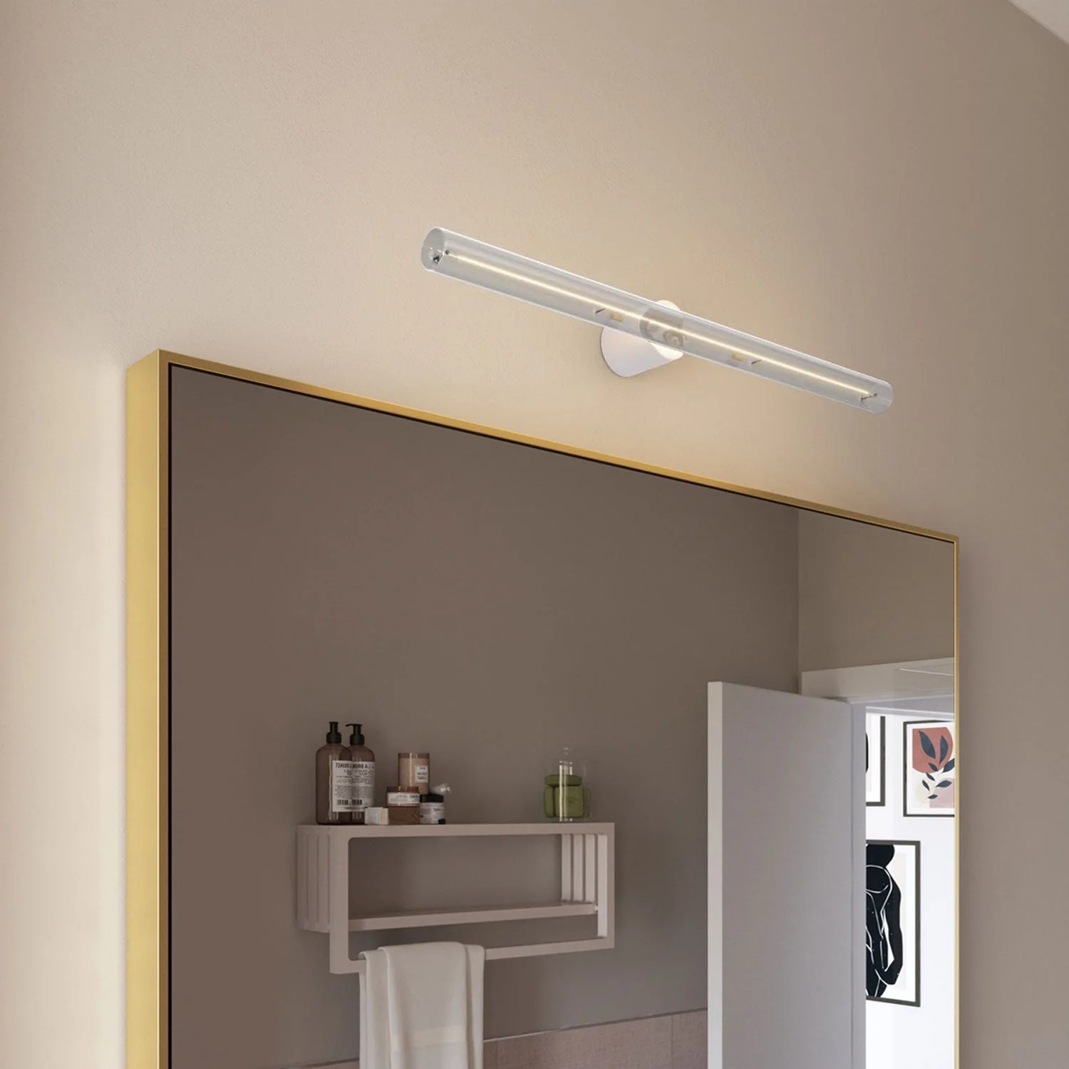 Lampada esse14 da parete o soffitto per lampadina LED S14d - Waterproof IP44 - Bianco - Image 4