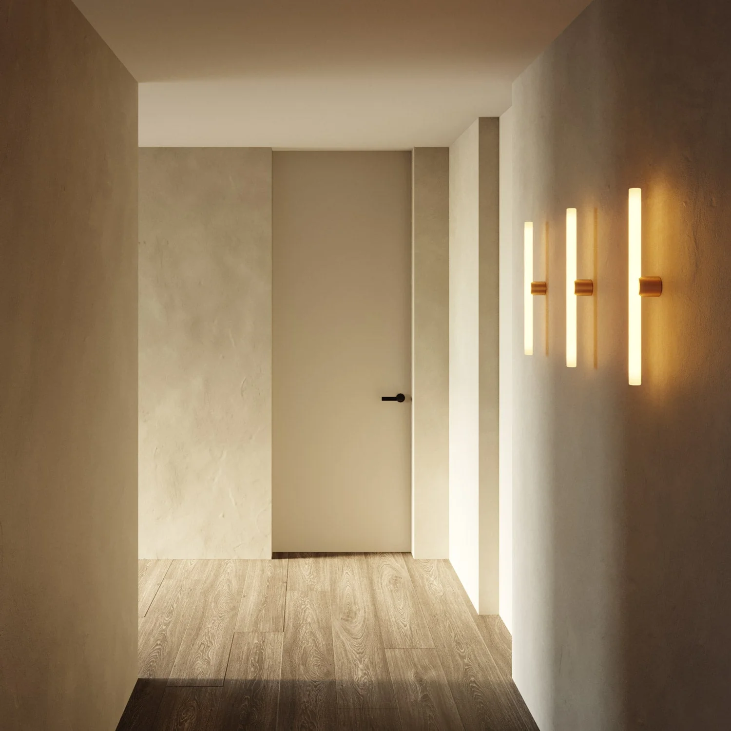 Lampada in metallo da parete o soffitto con lampadina LED lineare S14d - Bronzo satinato - Image 2