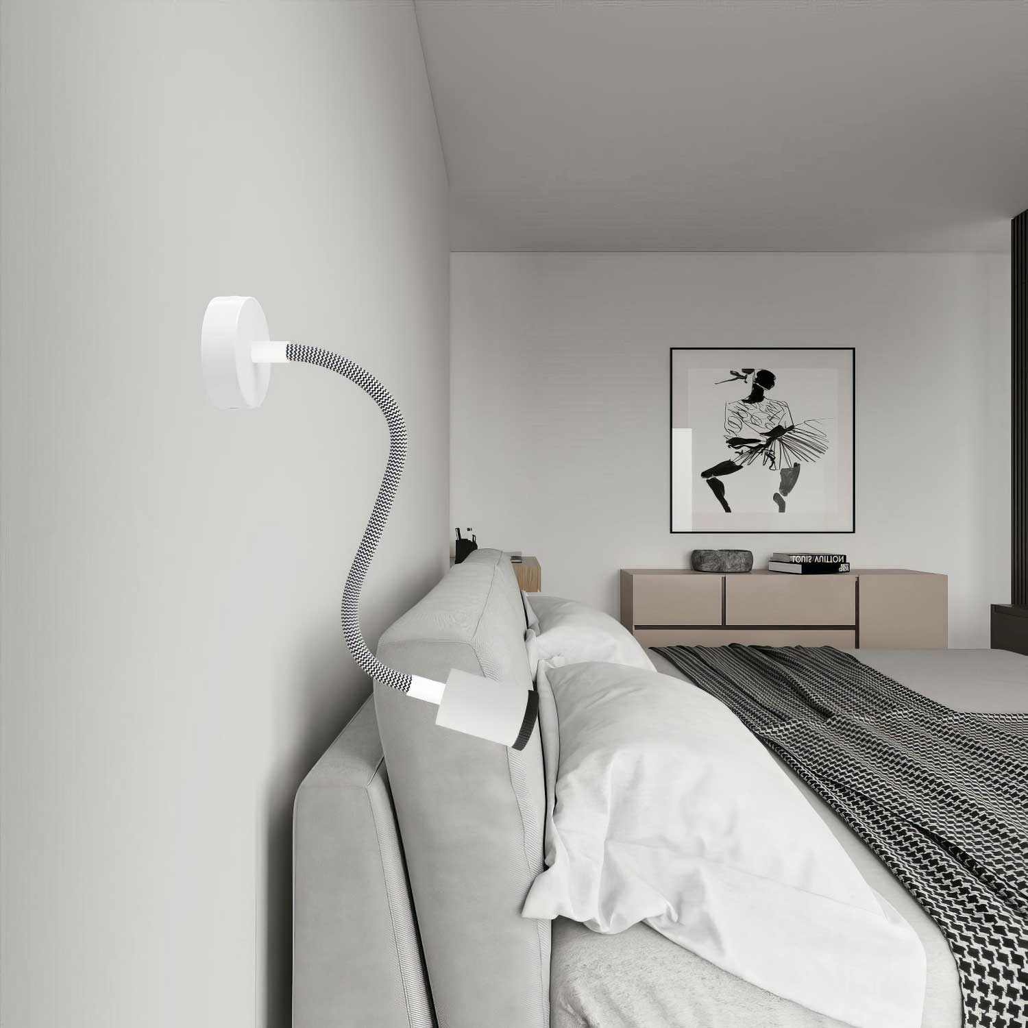 Lampada Mini faretto SPOTLIGHT GU1d0 Flex 30 da parete e soffitto - Bianco opaco - Image 2