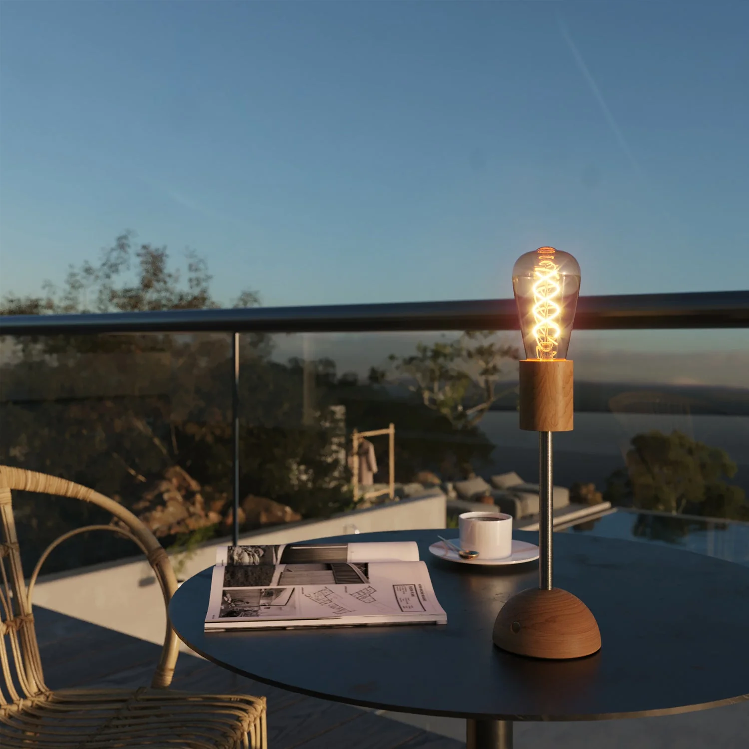 Lampada portatile e ricaricabile Cabless02 con lampadina Edison dorata - Neutro - Image 3