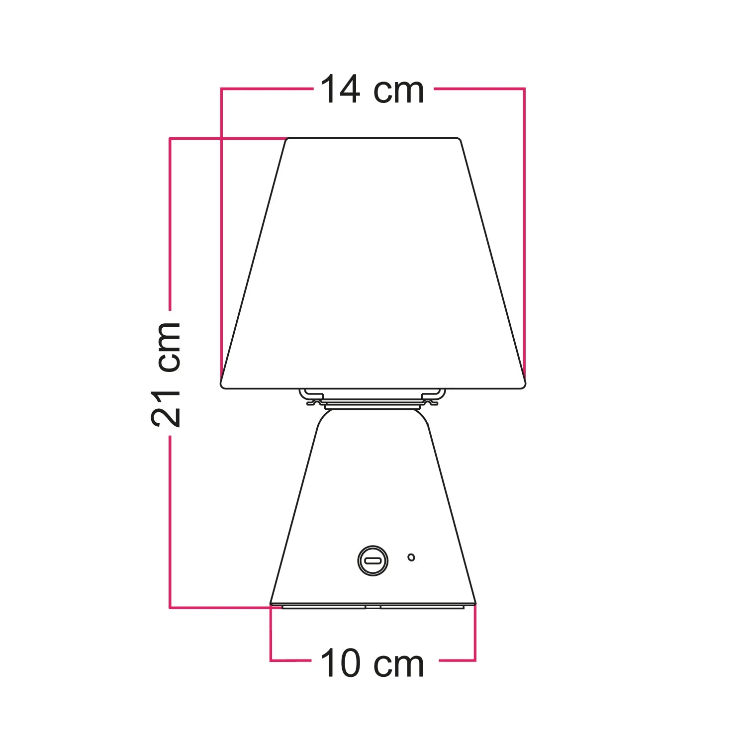 Lampada portatile ricaricabile Cabless11 con lampadina a goccia e paralume - Bianco - Image 6