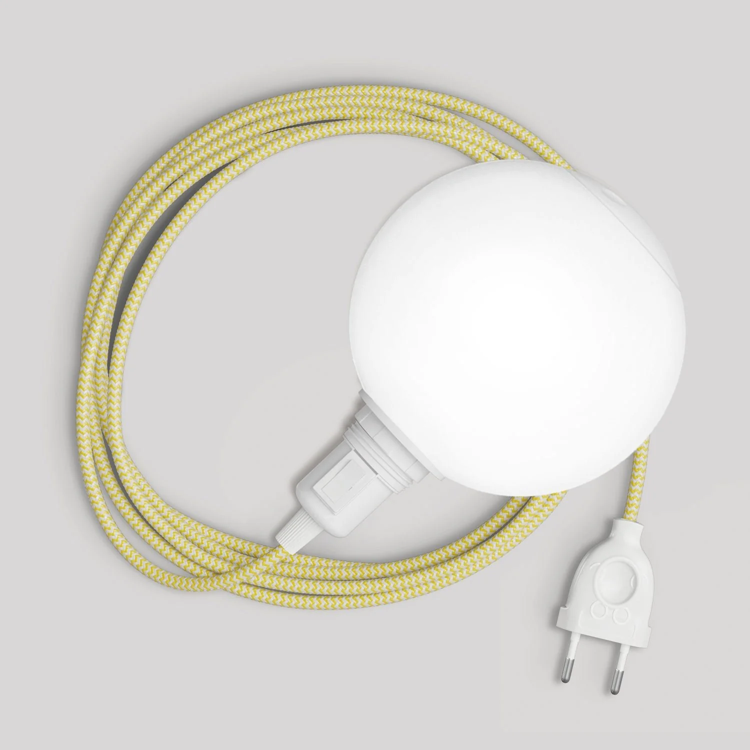 Lampada portatile Snake con interruttore sul portalampada, spina, paralume infrangibile Unbreak-a-Ball e cavo RZ10