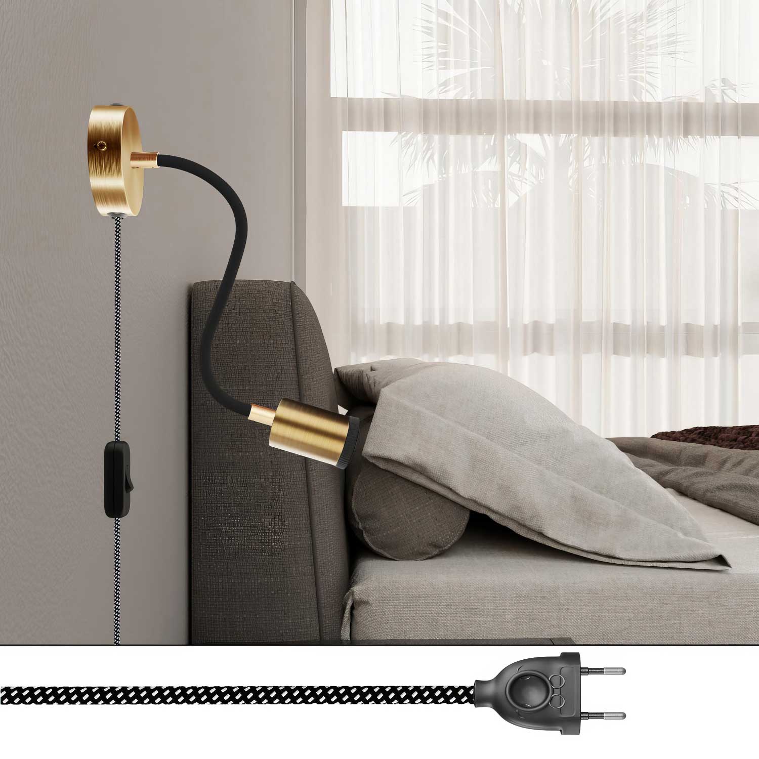 Lampada Spostaluce Flex 30 snodabile con faretto GU1d0 - Bronzo satinato - Image 2