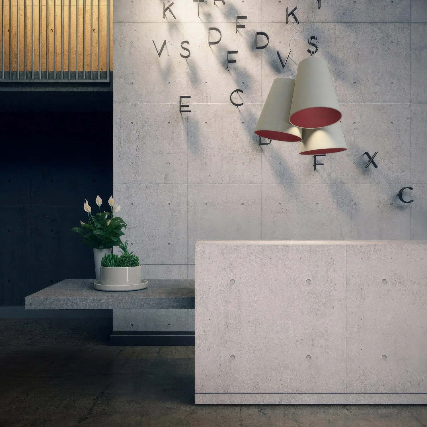 Lampadario Trittico con paralumi a cono bicolore Nocciola e Bordeaux - Made in Italy - Image 3