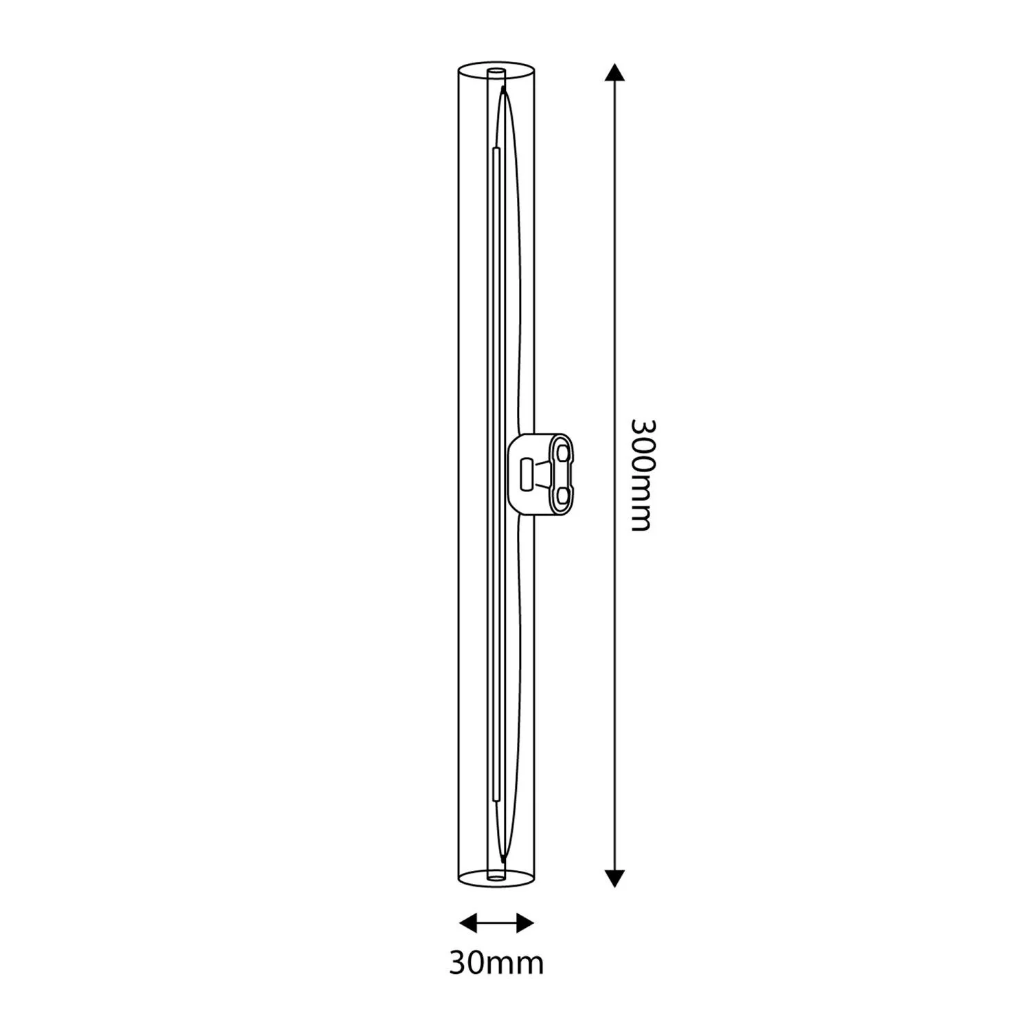 Lampadina LED a Effetto Porcellana CRI 90 Lineare S14d - lunghezza 300 mm 6W 470Lm 2700K Dimmerabile - S11 - Image 4