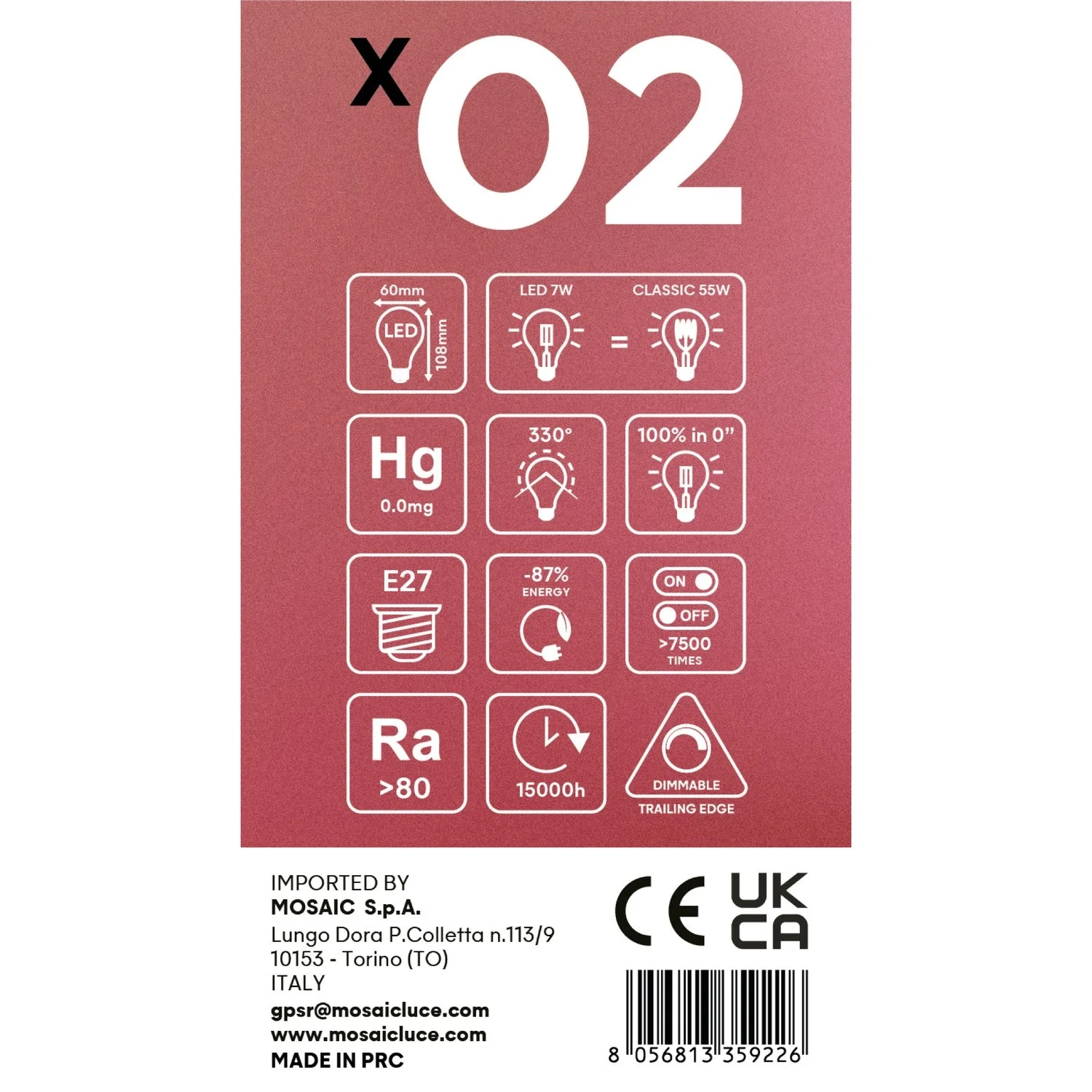 Lampadina LED a filamento incrociato Goccia A60 7W 720Lm E27 2200K Dimmerabile - X02 - Image 5