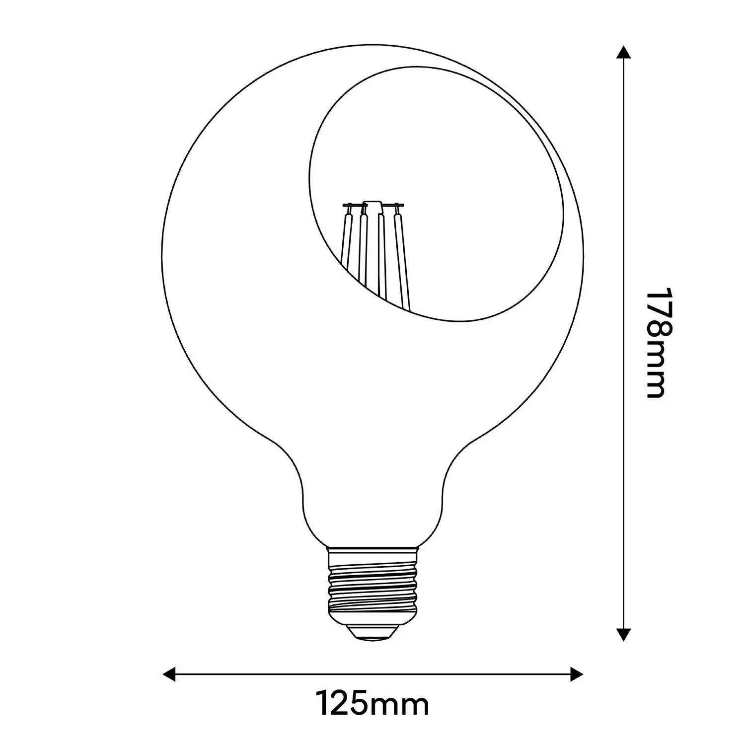 Lampadina LED Camo G125 4,8W 806Lm E27 2700K Dimmerabile - Giallo - Image 5