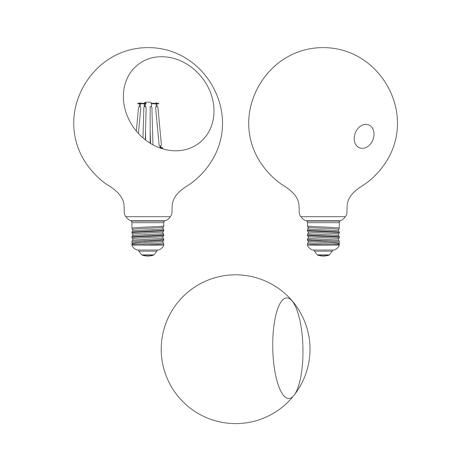 Lampadina LED Camo G125 4,8W 806Lm E27 2700K Dimmerabile - Rosso - Image 4