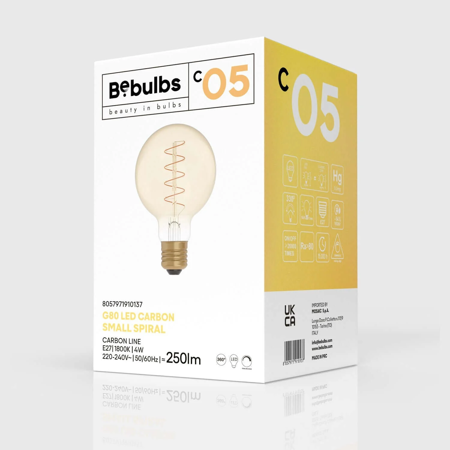 Lampadina LED Dorata Carbon Line filamento a spirale Globo G80 4W 250Lm E27 1800K Dimmerabile - C05 - Image 4