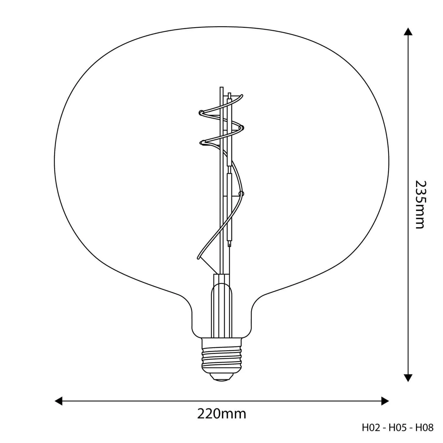 Lampadina LED Dorata Ellipse 220 8,8W 806Lm E27 2200K Dimmerabile - H05 - Image 3