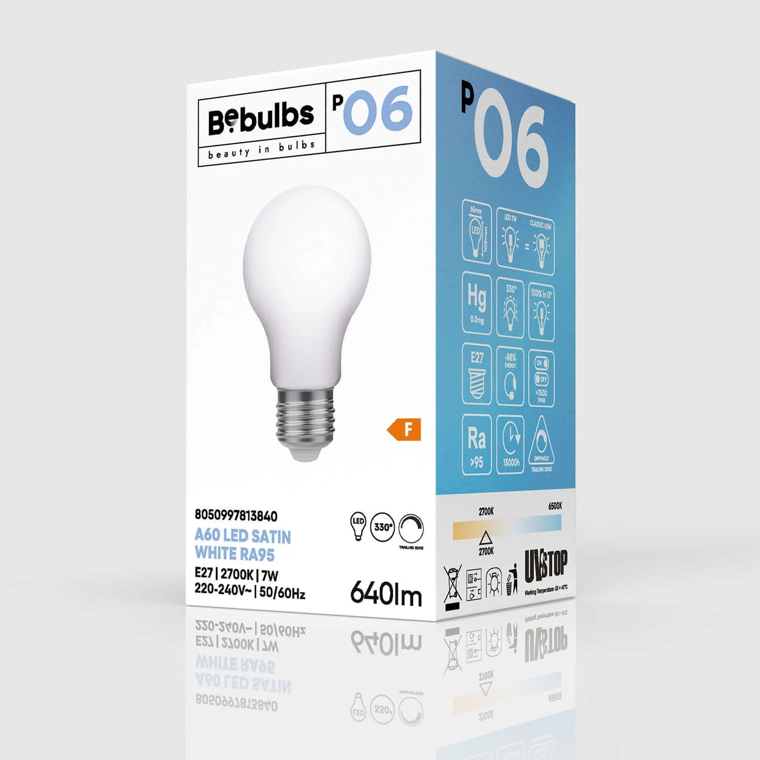 Lampadina LED Effetto Porcellana CRI 95 A60 7W 640Lm E27 2700K Dimmerabile - P06 - Image 4