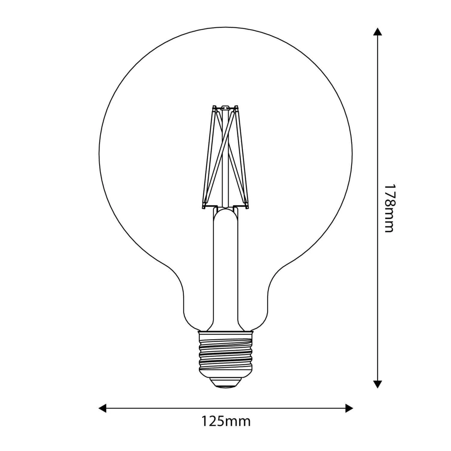 Lampadina LED Effetto Porcellana CRI 95 G125 12W 1521Lm E27 2700K Dimmerabile - P09 - Image 3