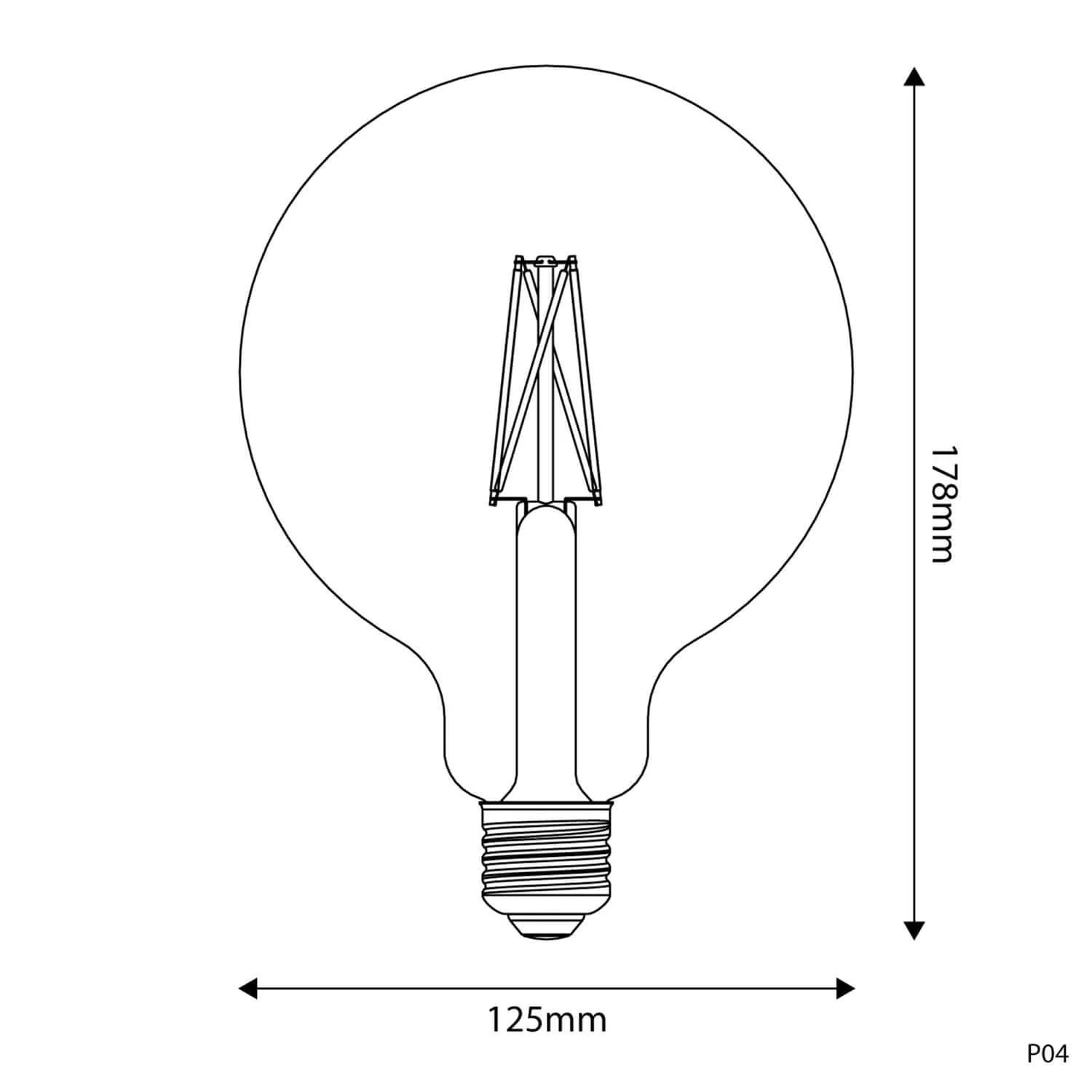 Lampadina LED Effetto Porcellana CRI 95 G125 7W 640Lm E27 2700K Dimmerabile - P04 - Image 3
