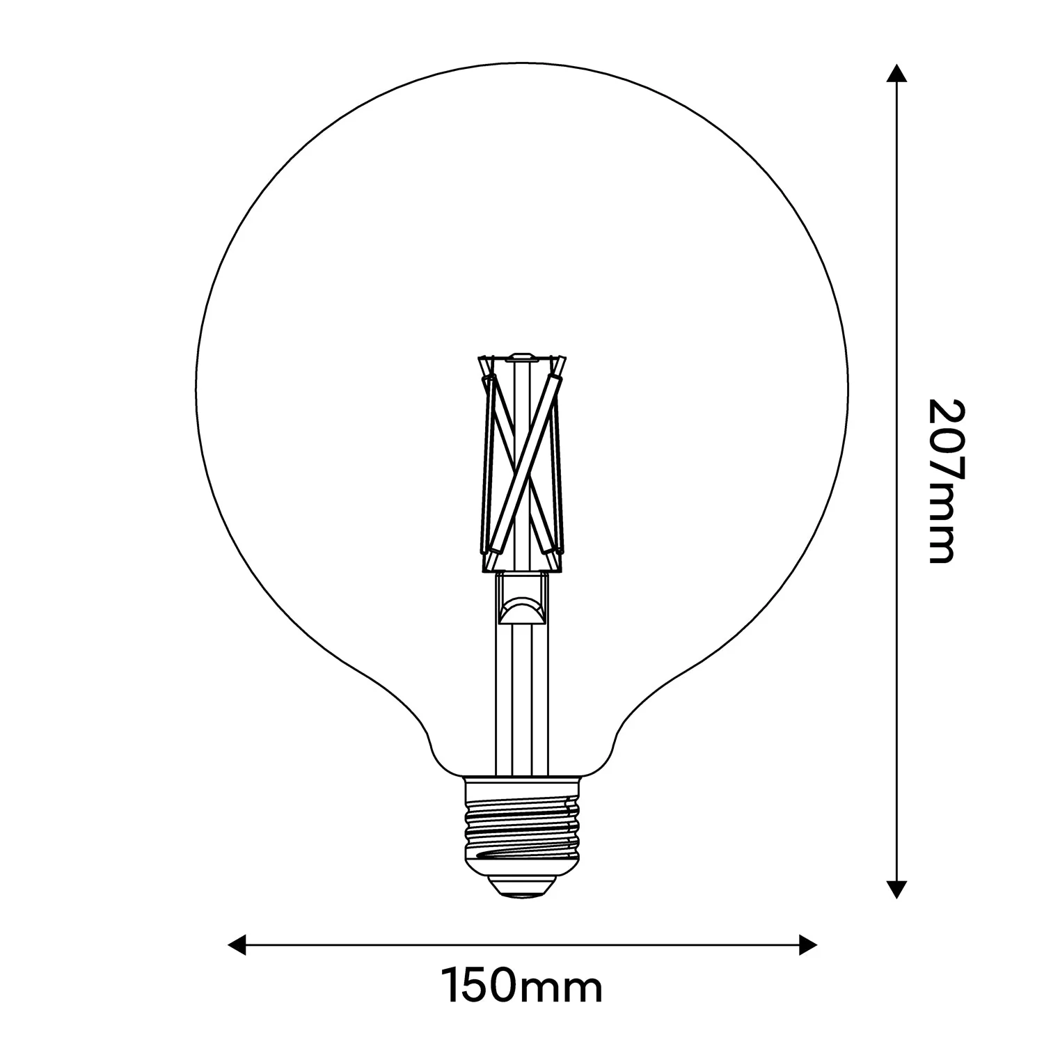 Lampadina LED Effetto Porcellana CRI 95 G150 7W 640Lm E27 2700K Dimmerabile - P05 - Image 3