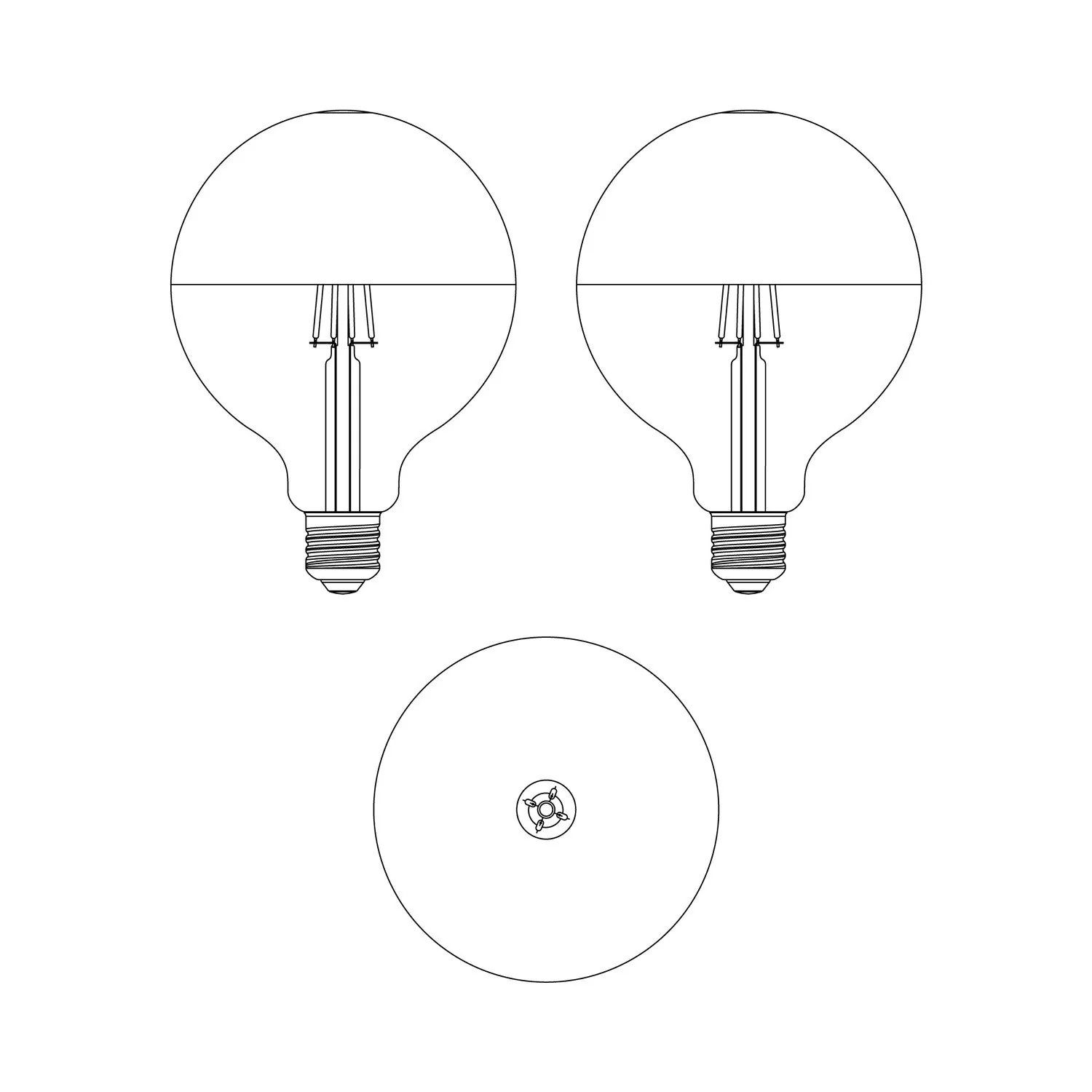Lampadina LED Maria G125 4,8W 806Lm E27 2700K Dimmerabile - Verde - Image 4