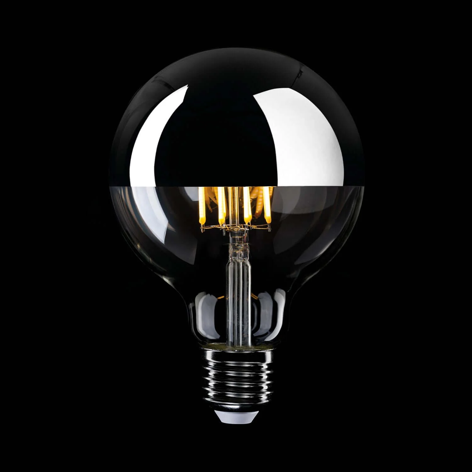 Lampadina LED Mezza Sfera Argento Globo G125 7W 650Lm E27 2700K Dimmerabile - A05 - Image 2