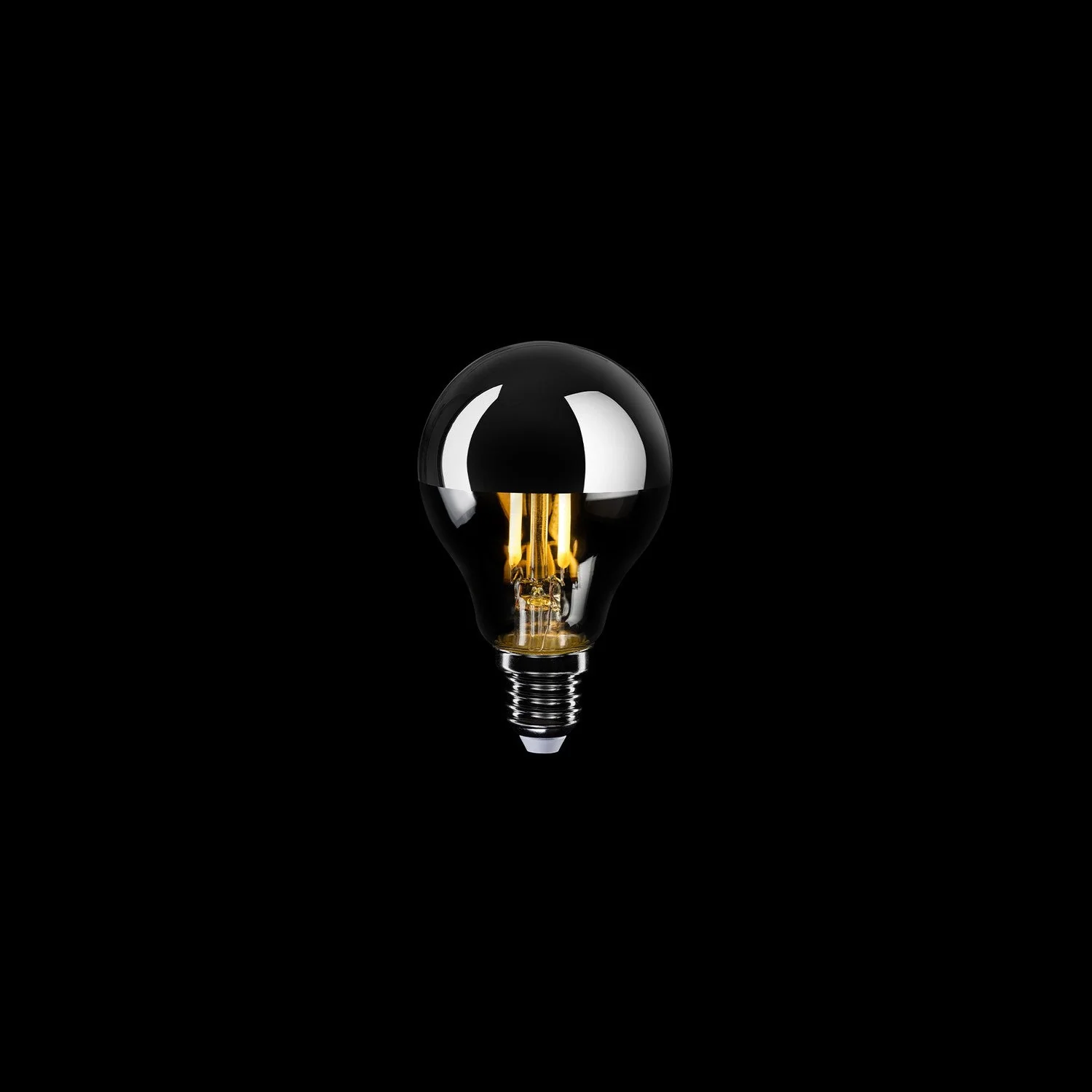 Lampadina LED Mezza Sfera Argento Mini Globo G45 4,8W 380Lm E14 2700K Dimmerabile - A01 - Image 2
