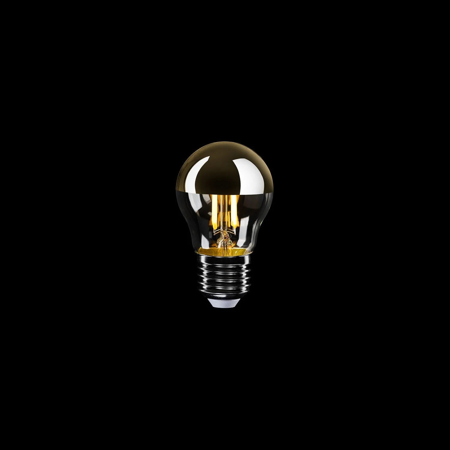 Lampadina LED Mezza Sfera Oro Mini Globo G45 4,8W 380Lm E27 2700K Dimmerabile - A13 - Image 2