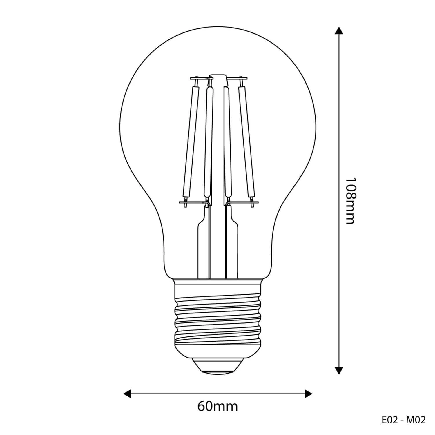Lampadina LED Milky Goccia A60 4W 470Lm E27 2700K - M02 - Image 3