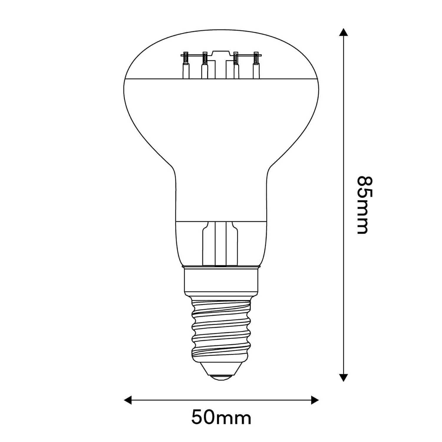 Lampadina LED Silver Mirror R50 4W 470Lm E14 2700K Dimmerabile - A06 - Image 3