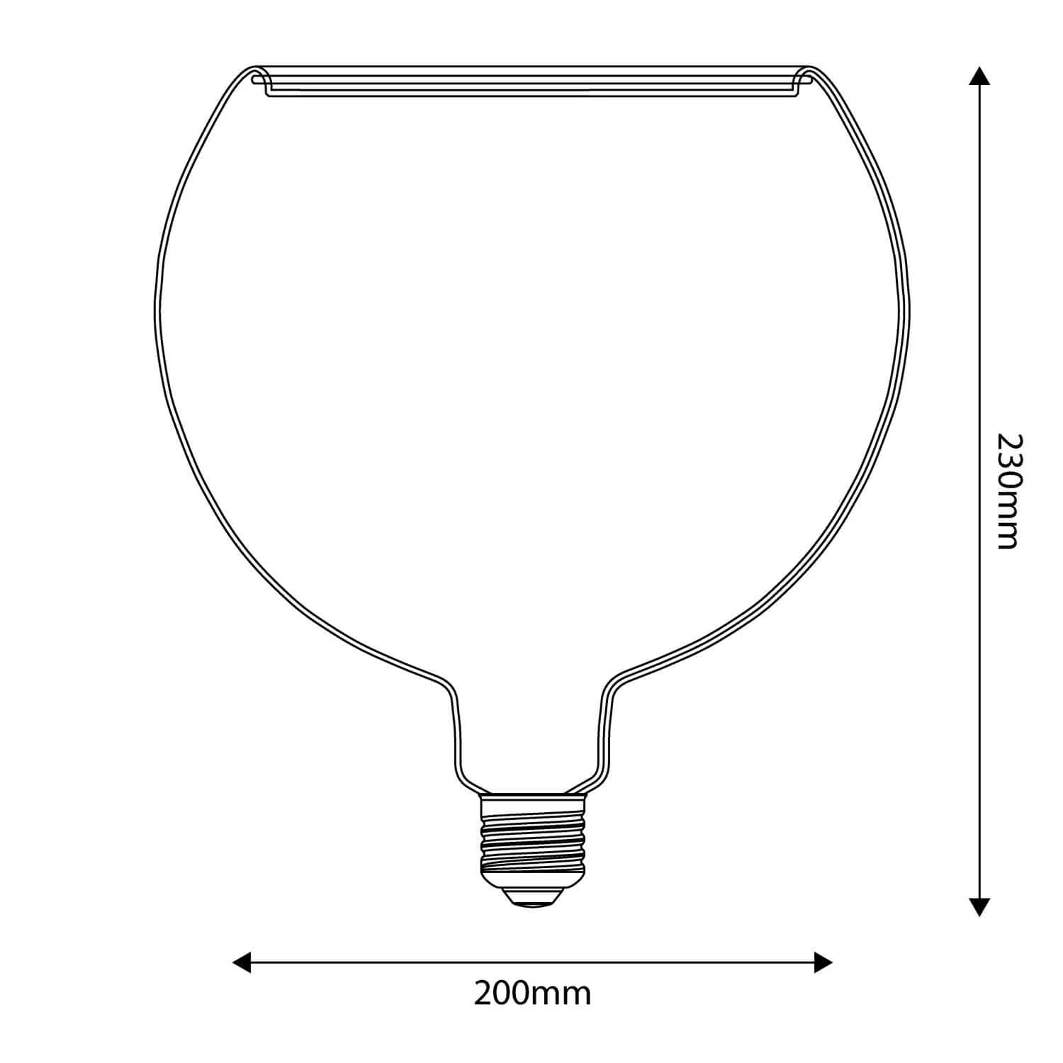 Lampadina LED Smoky Ghost Line CRI 90 G200 6W 300Lm E27 1900K Dimmerabile - G16 - Image 4