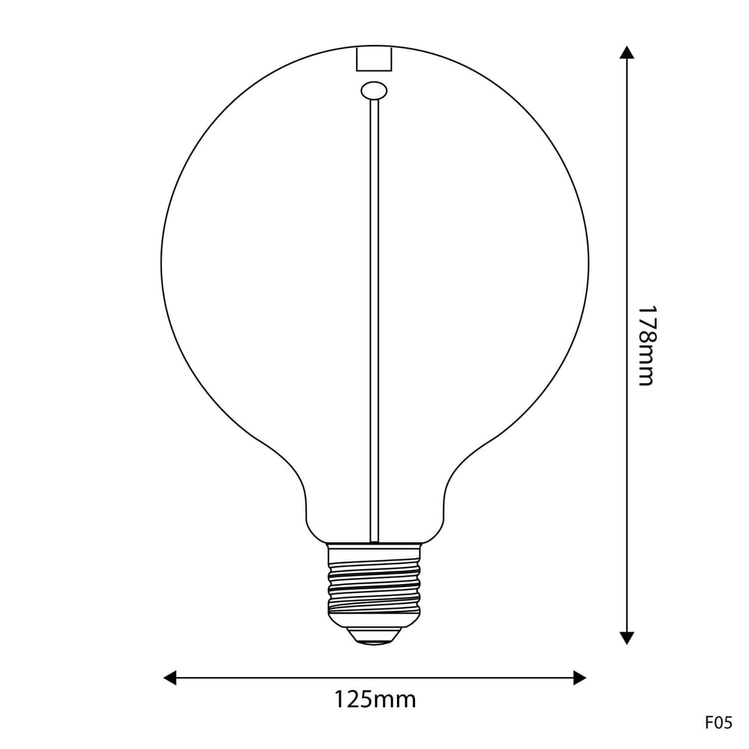 Lampadina LED Smoky Magnetic Deco Line Globo G125 2,8W 90Lm E27 1800K - F05 - Image 6