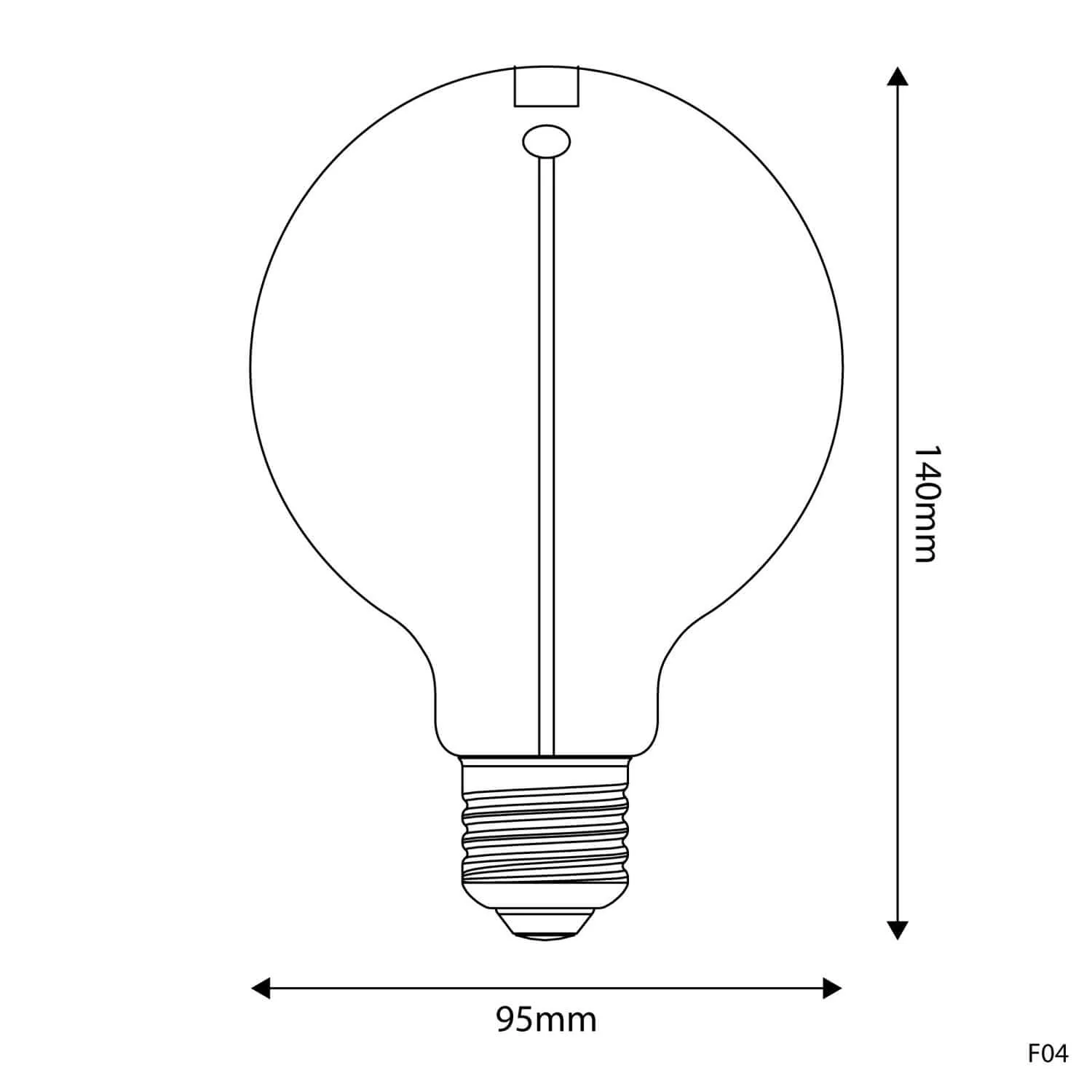 Lampadina LED Smoky Magnetic Deco Line Globo G95 2,2W 60Lm E27 1800K - F04 - Image 6