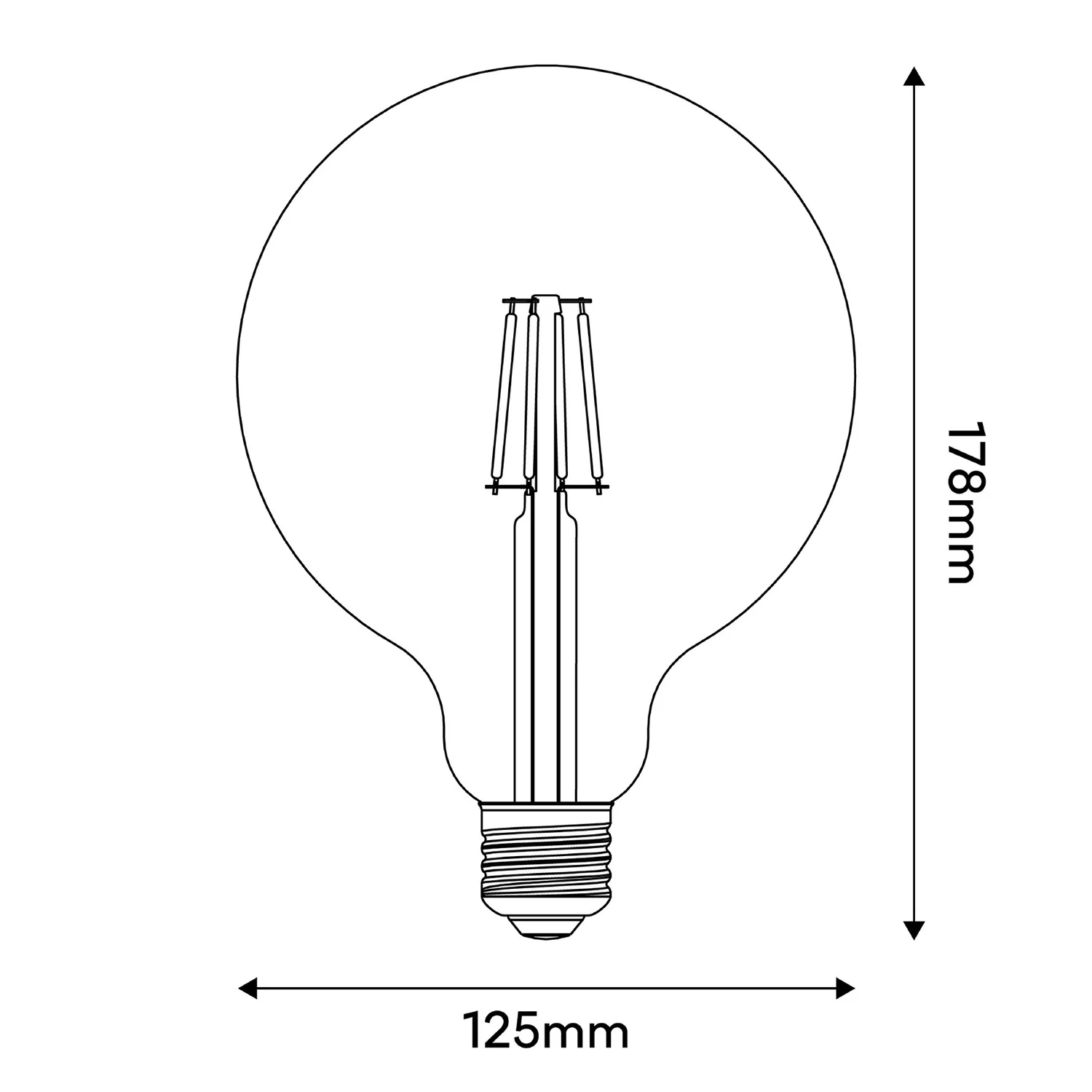 Lampadina LED Tattoo Dream G125 4,5W 470Lm E27 2700K Dimmerabile - Image 3