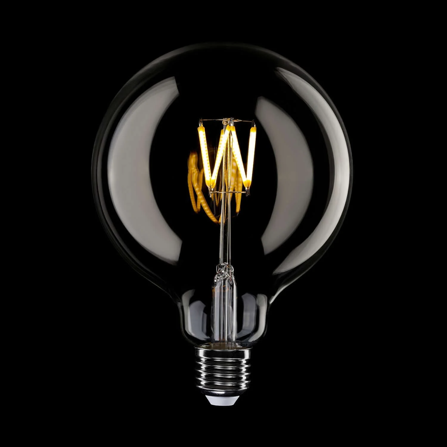 Lampadina LED Trasparente Linea 5V filamento corto Globo G125 1,3W 110Lm E27 2500K Dimmerabile - B04 - Image 2