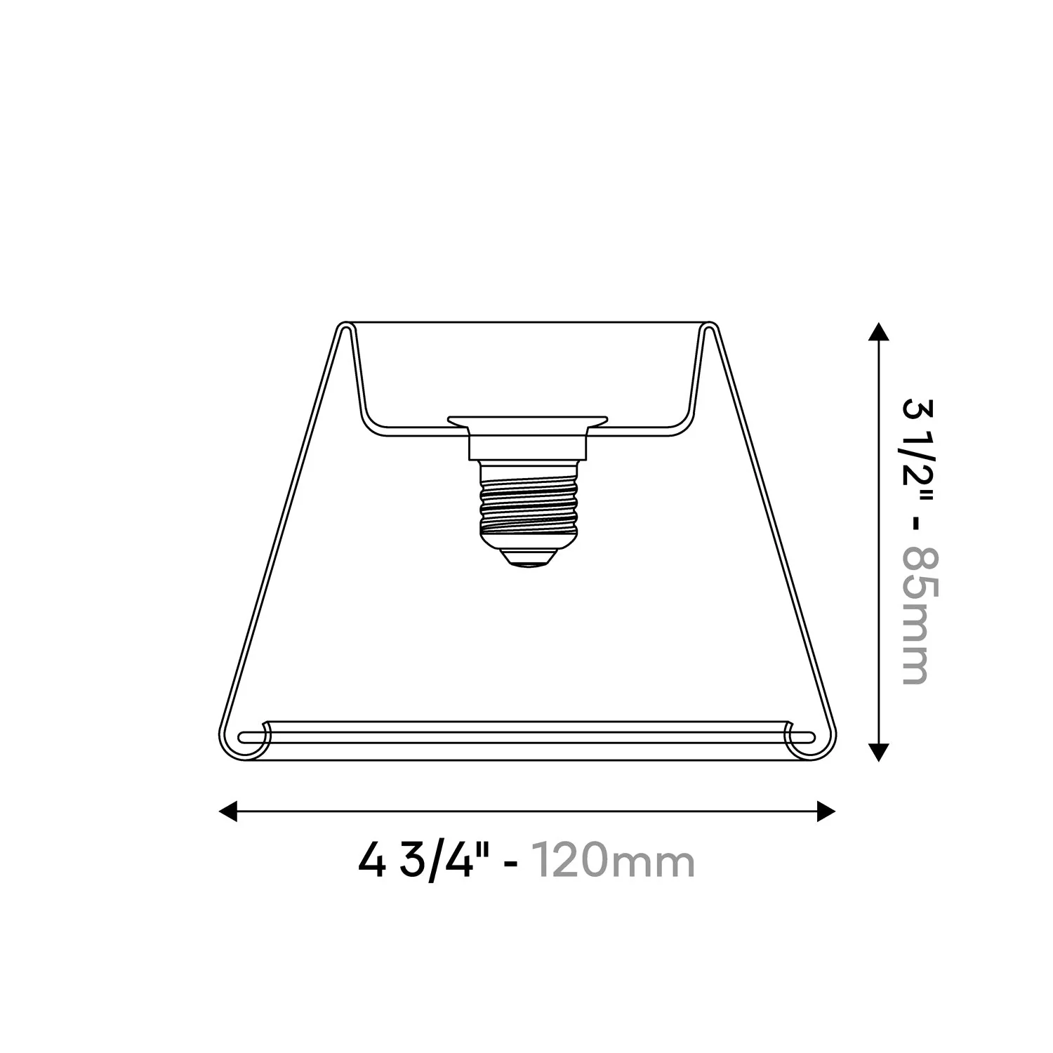 LED Clear Light Bulb Ghost Line CRI 90 Mini Cone 5,5W 450Lm E26 120V 2200K Dimmable - G07 - Image 6