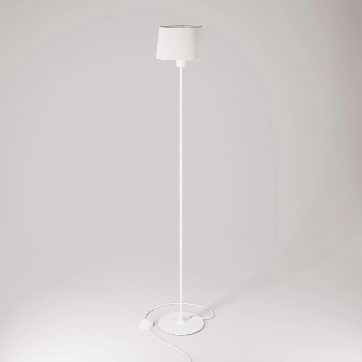 MAG-Y floor lamp with Athena fabric shade - Matt white - Image 3