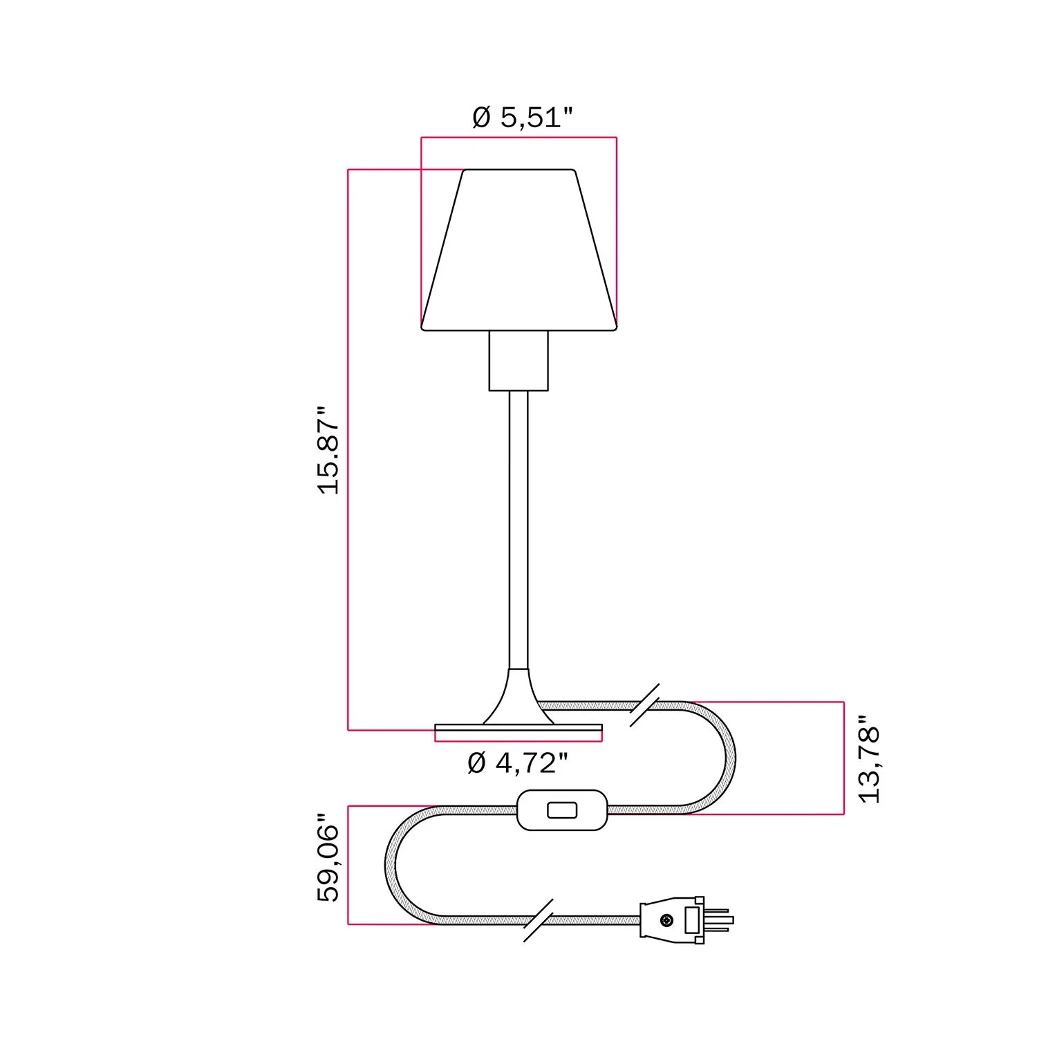 MAG-Y table lamp with canvas shade - Matt white - Image 6