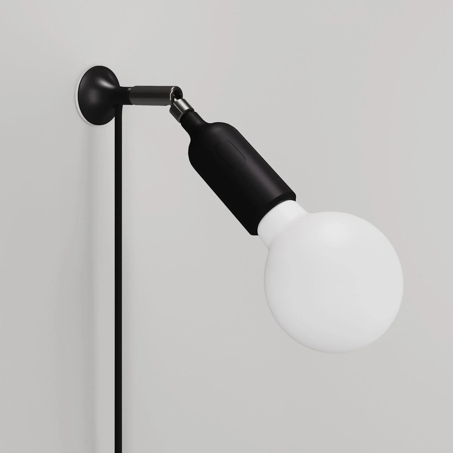 MAG-Y wall lamp with silicone socket and integrated switch - Black - Image 3
