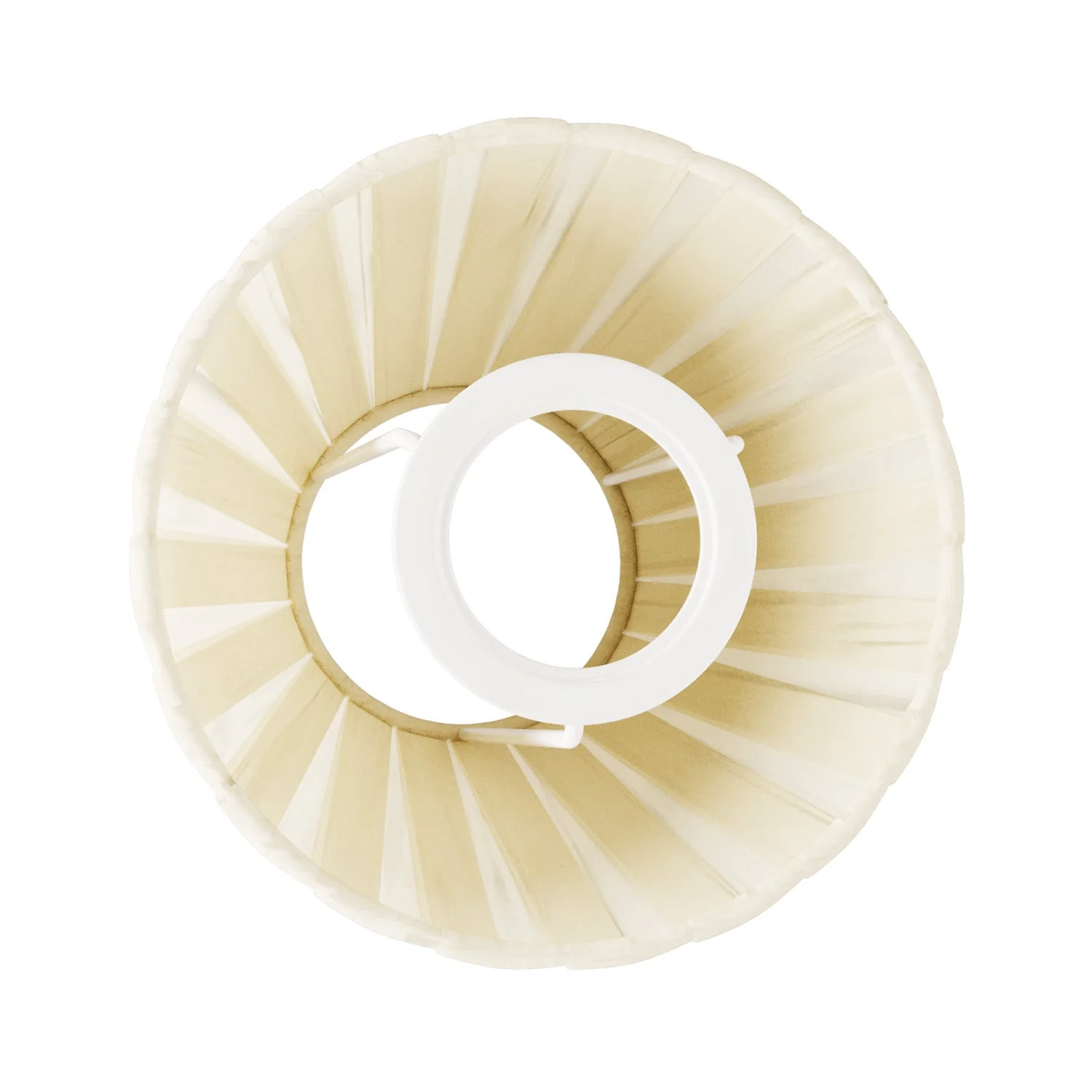 Mini paralume Impero con attacco E27 per lampada da tavolo o applique - Plissettato crema - Image 2