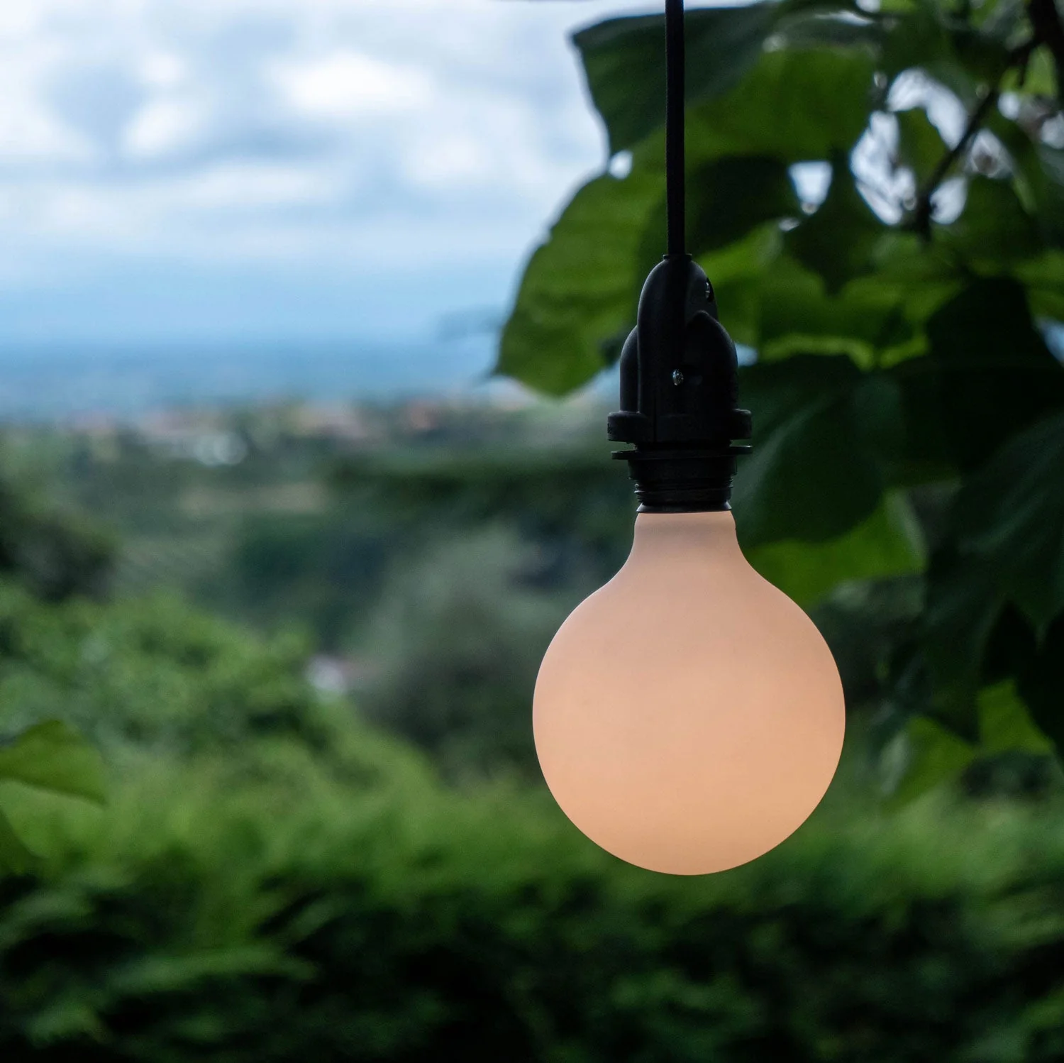 Modulair Lampada da esterno per paralume con 5 m cavo tessile, decentatore, rosone e portalampada IP65 - Grafite - Image 3